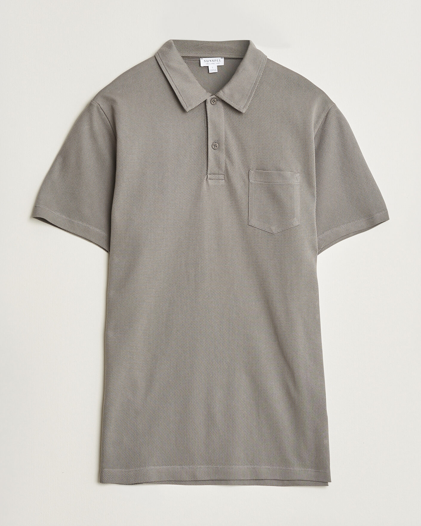 Hombres | Polos | Sunspel | Riviera Polo Shirt Smoke Grey