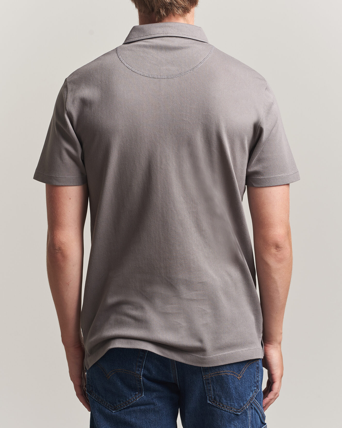 Hombres | Polos | Sunspel | Riviera Polo Shirt Smoke Grey