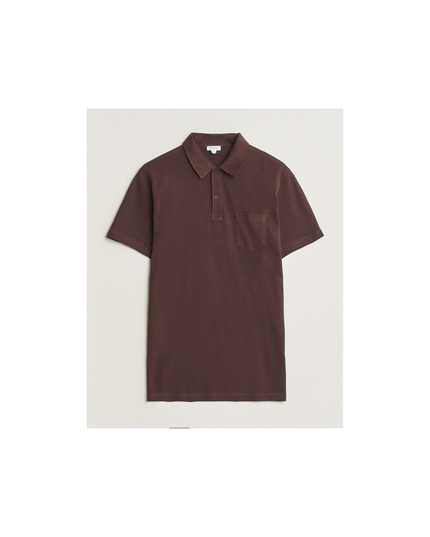 Hombres | Polos | Sunspel | Riviera Polo Shirt Dark Brown