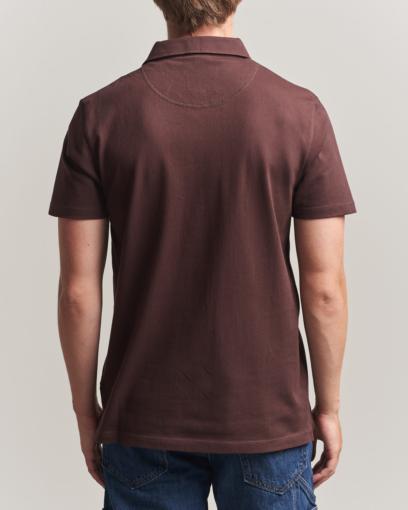 Hombres | Polos | Sunspel | Riviera Polo Shirt Dark Brown