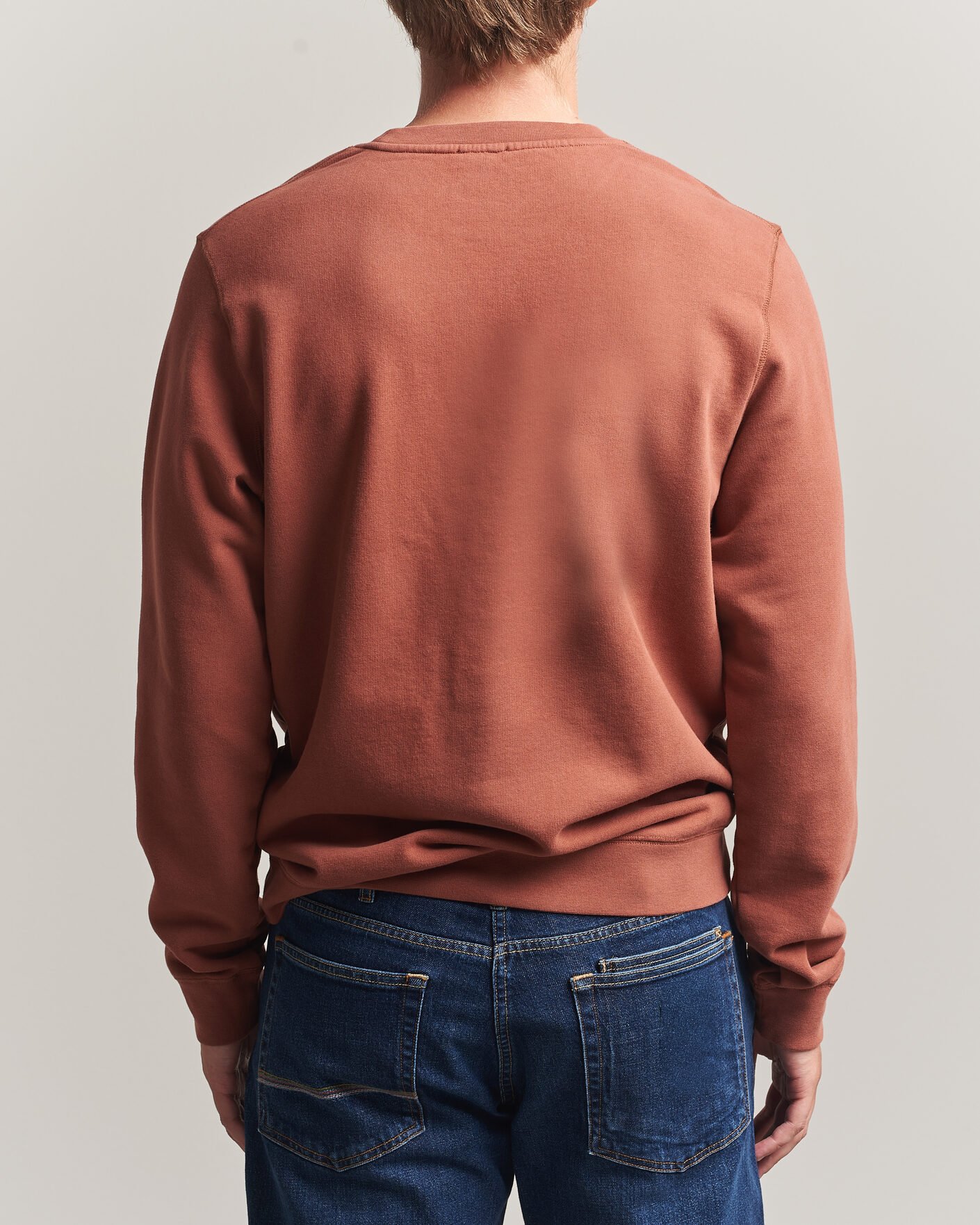 Hombres | Jerséis y prendas de punto | Sunspel | Loopback Sweatshirt Dark Tabacco