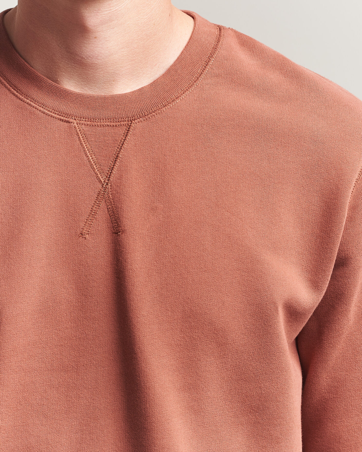 Hombres | Jerséis y prendas de punto | Sunspel | Loopback Sweatshirt Dark Tabacco