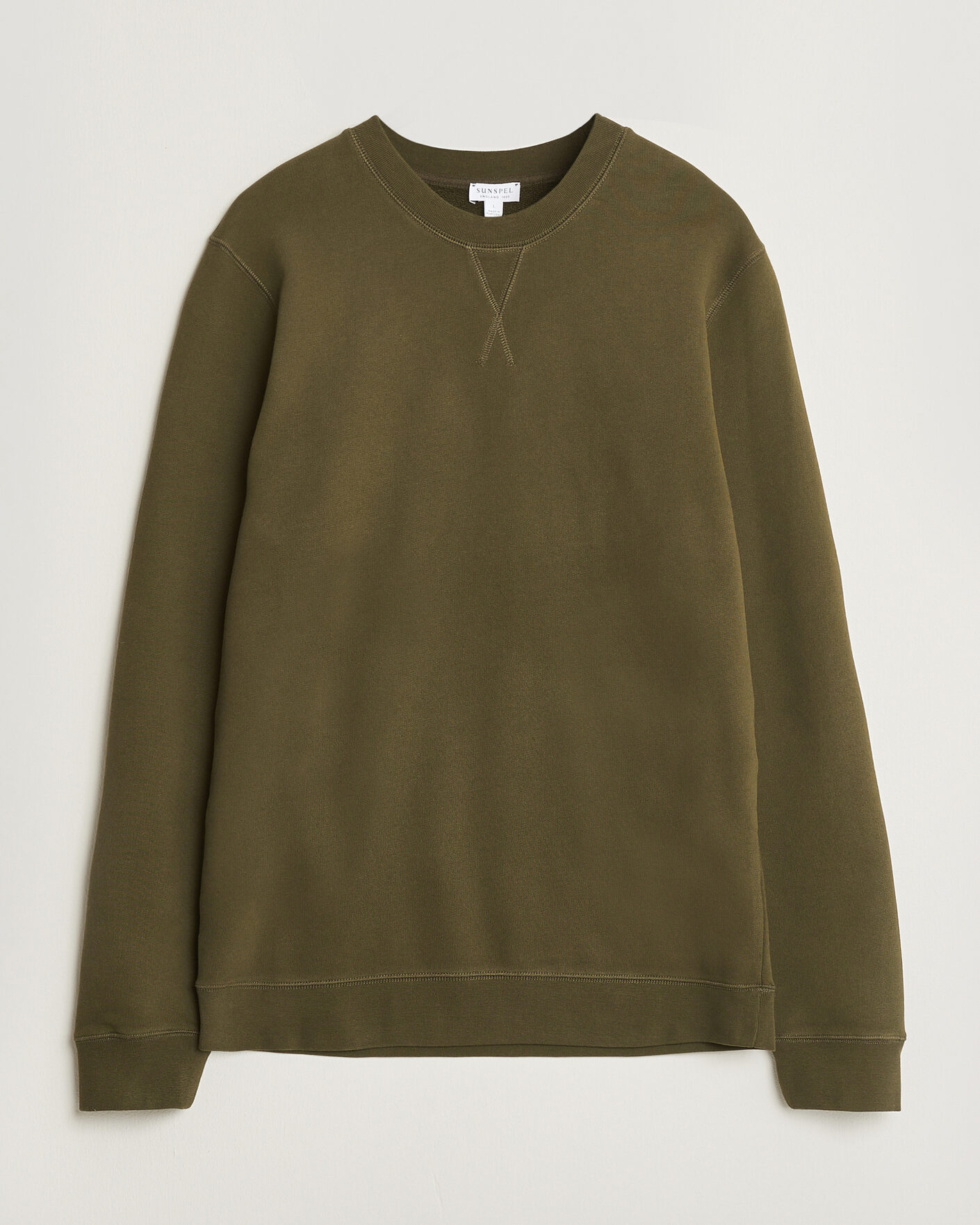 Hombres | Jerséis y prendas de punto | Sunspel | Loopback Sweatshirt Loden Green
