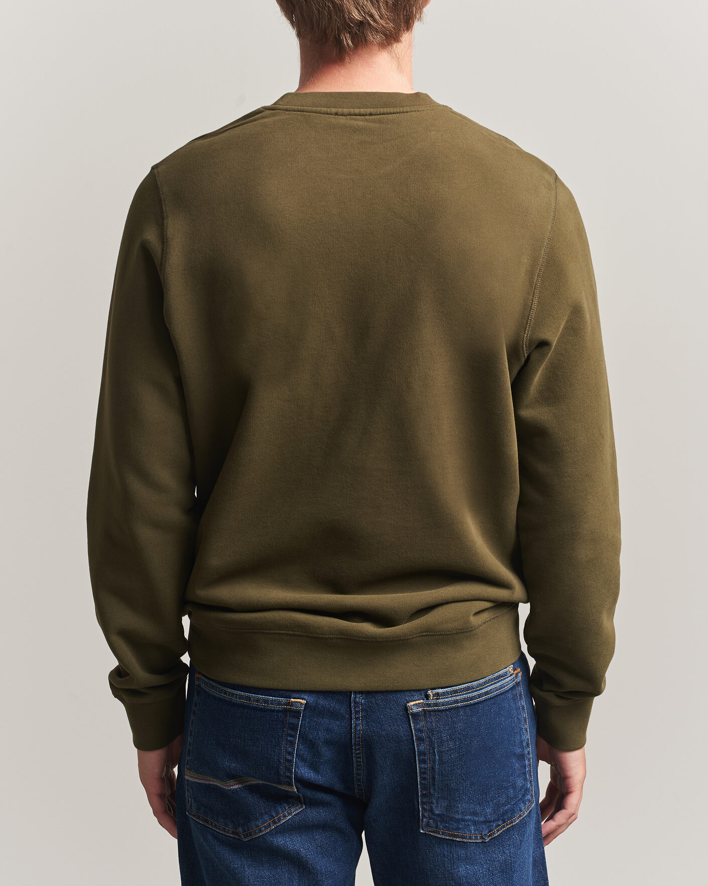 Hombres | Jerséis y prendas de punto | Sunspel | Loopback Sweatshirt Loden Green