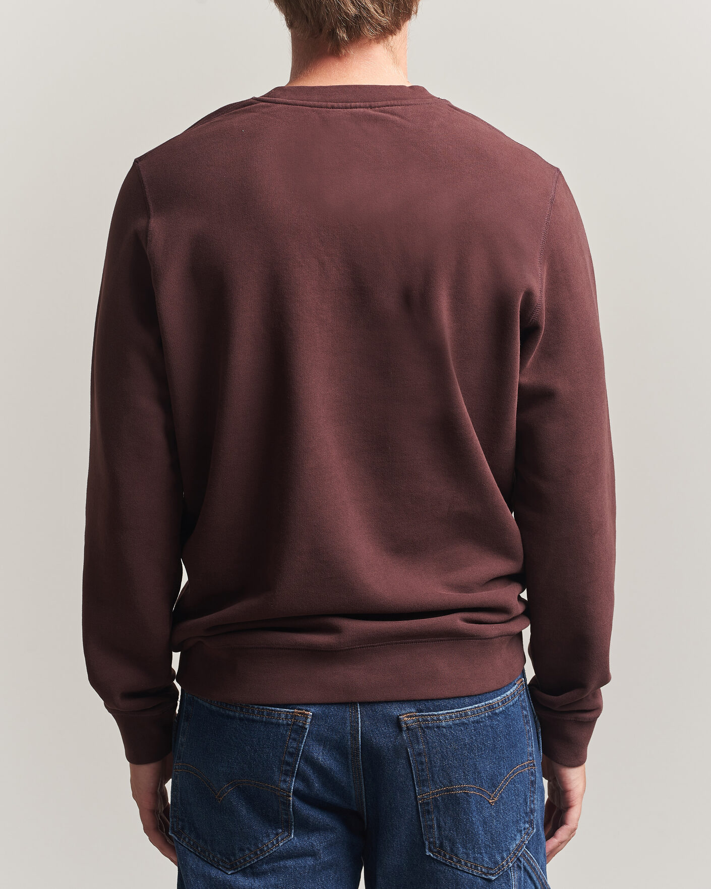 Hombres | Jerséis y prendas de punto | Sunspel | Loopback Sweatshirt Dark Brown