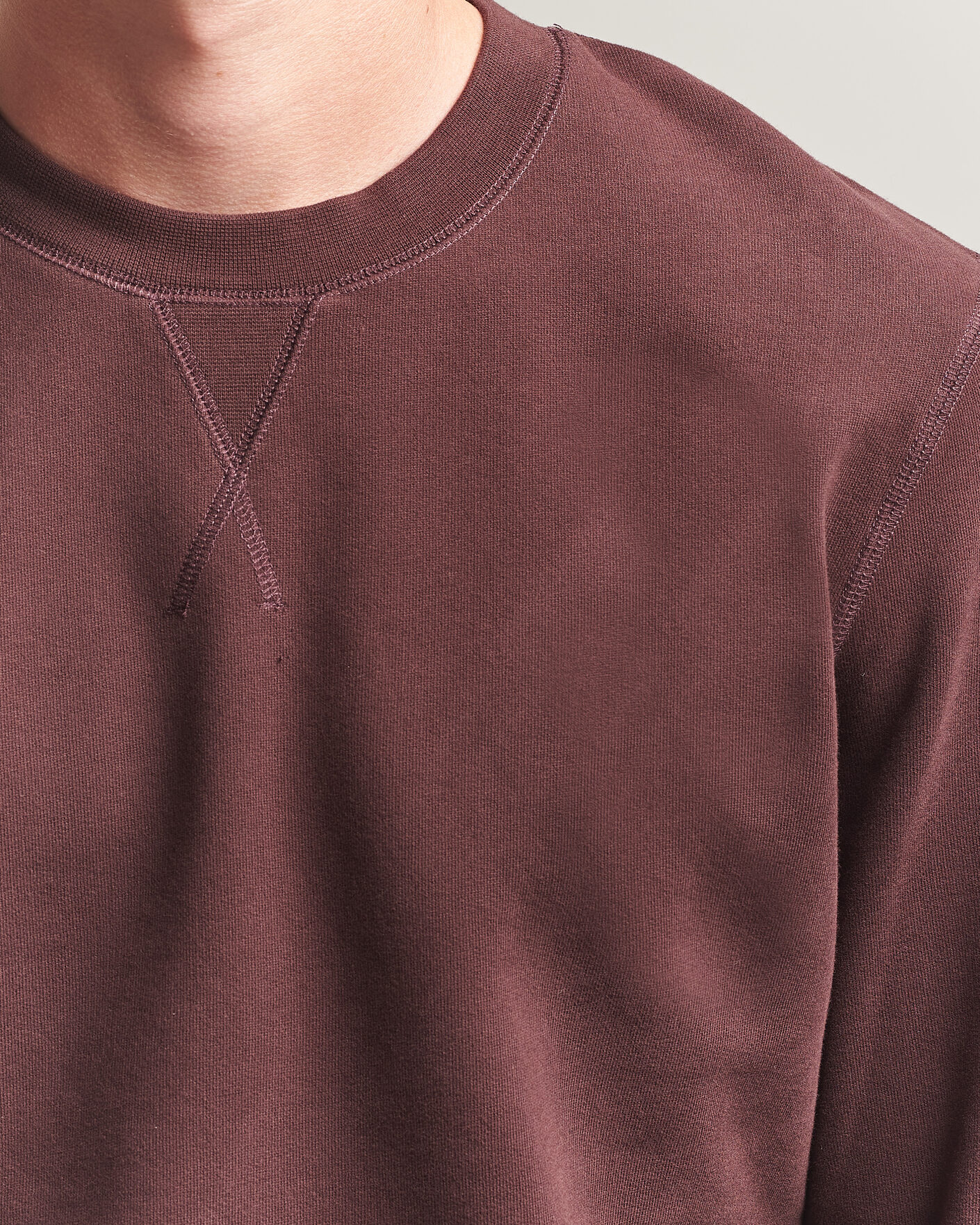Hombres | Jerséis y prendas de punto | Sunspel | Loopback Sweatshirt Dark Brown