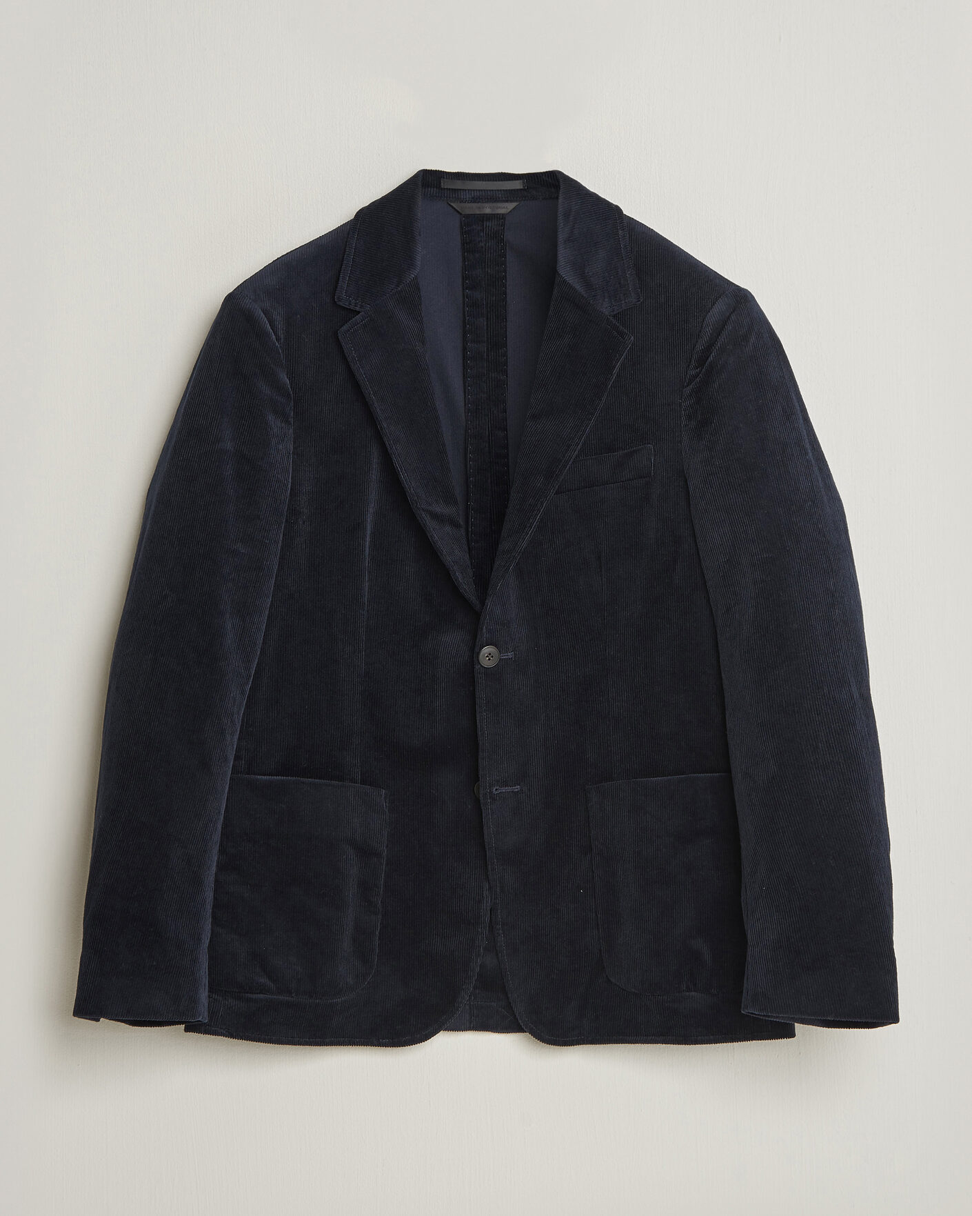 Hombres | Blazers | Sunspel | Relaxed Corduroy Blazer Navy
