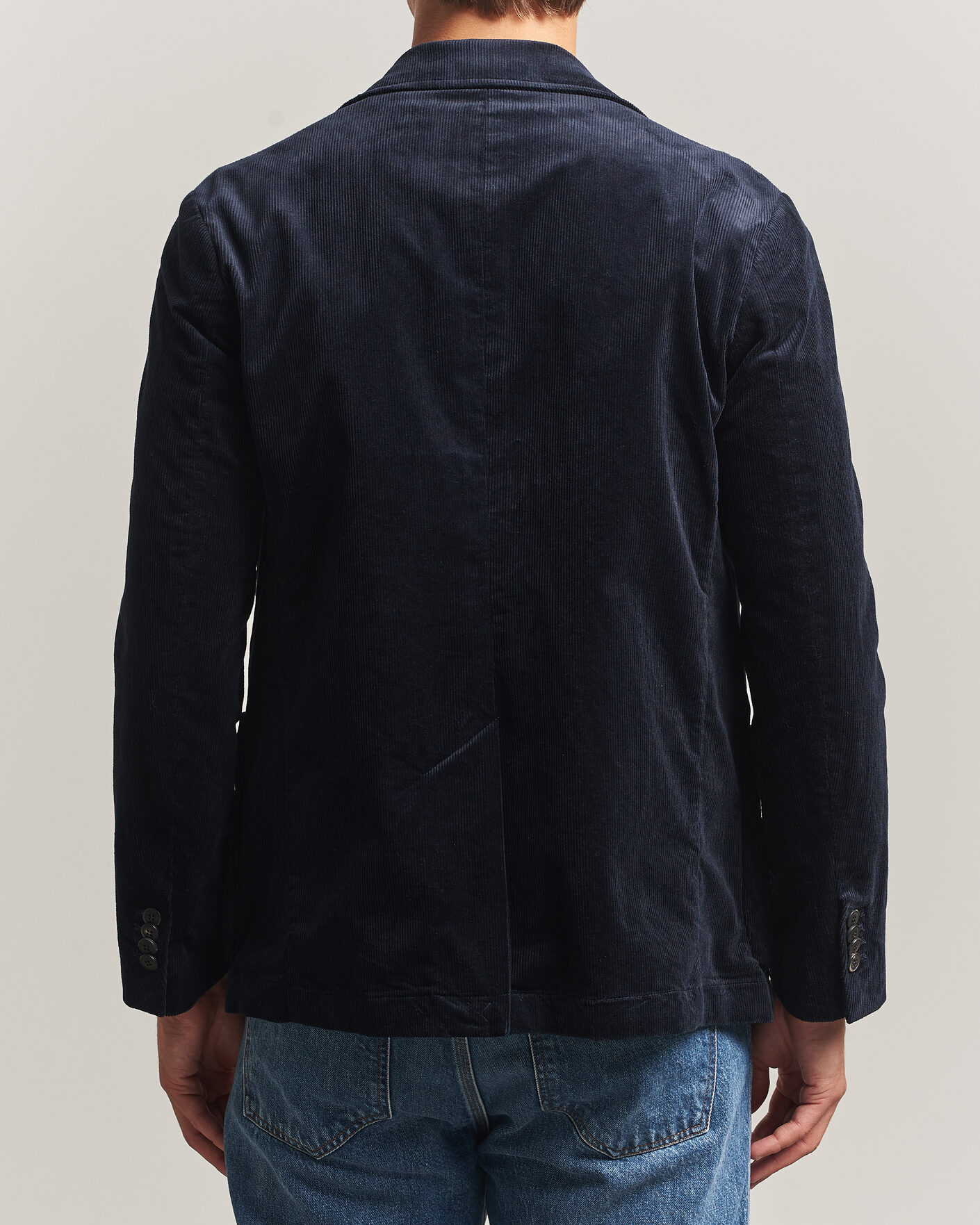 Hombres | Blazers | Sunspel | Relaxed Corduroy Blazer Navy