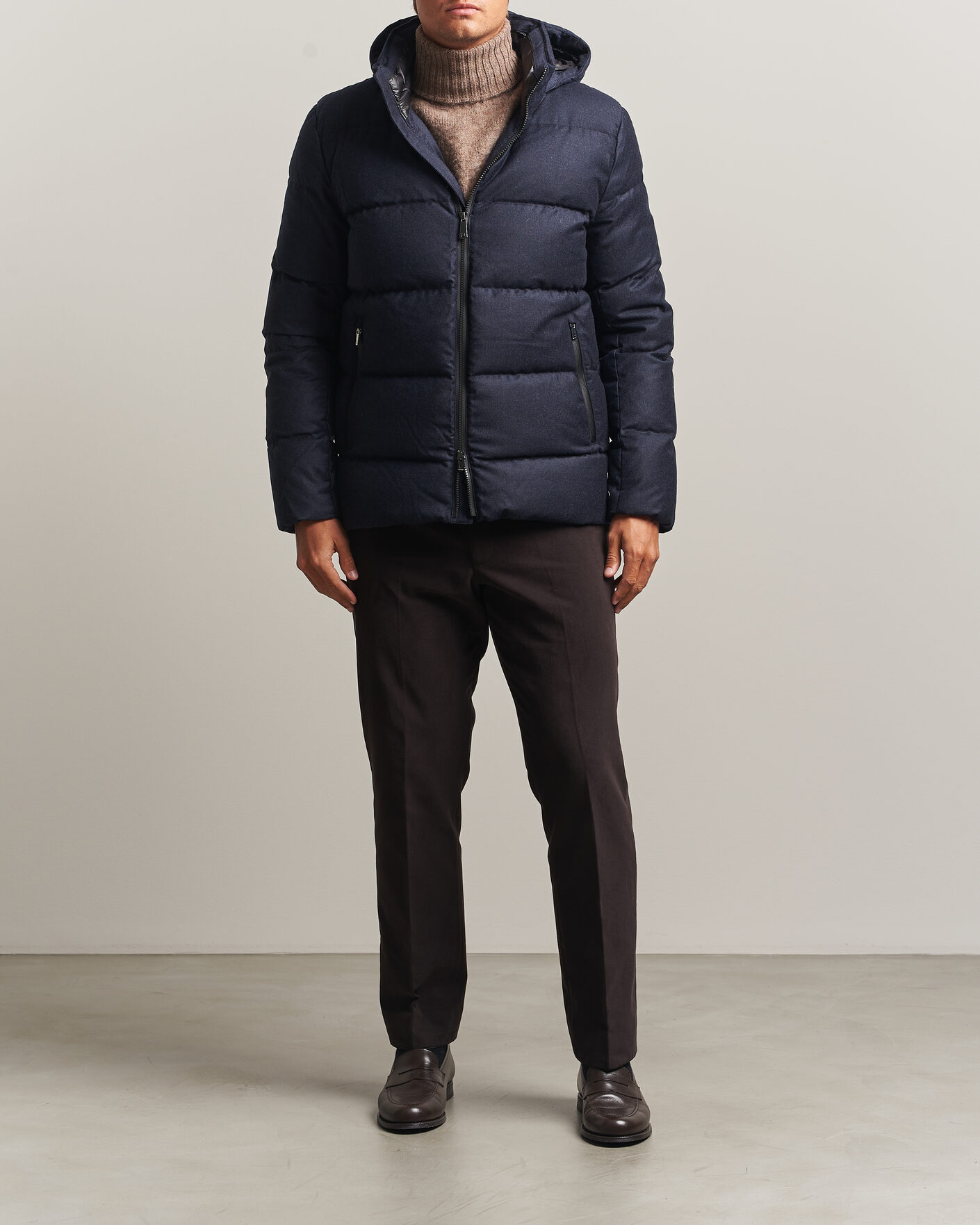 Hombres | Abrigos y chaquetas | UBR | Concord Jacket Savile Navy Melange Wool