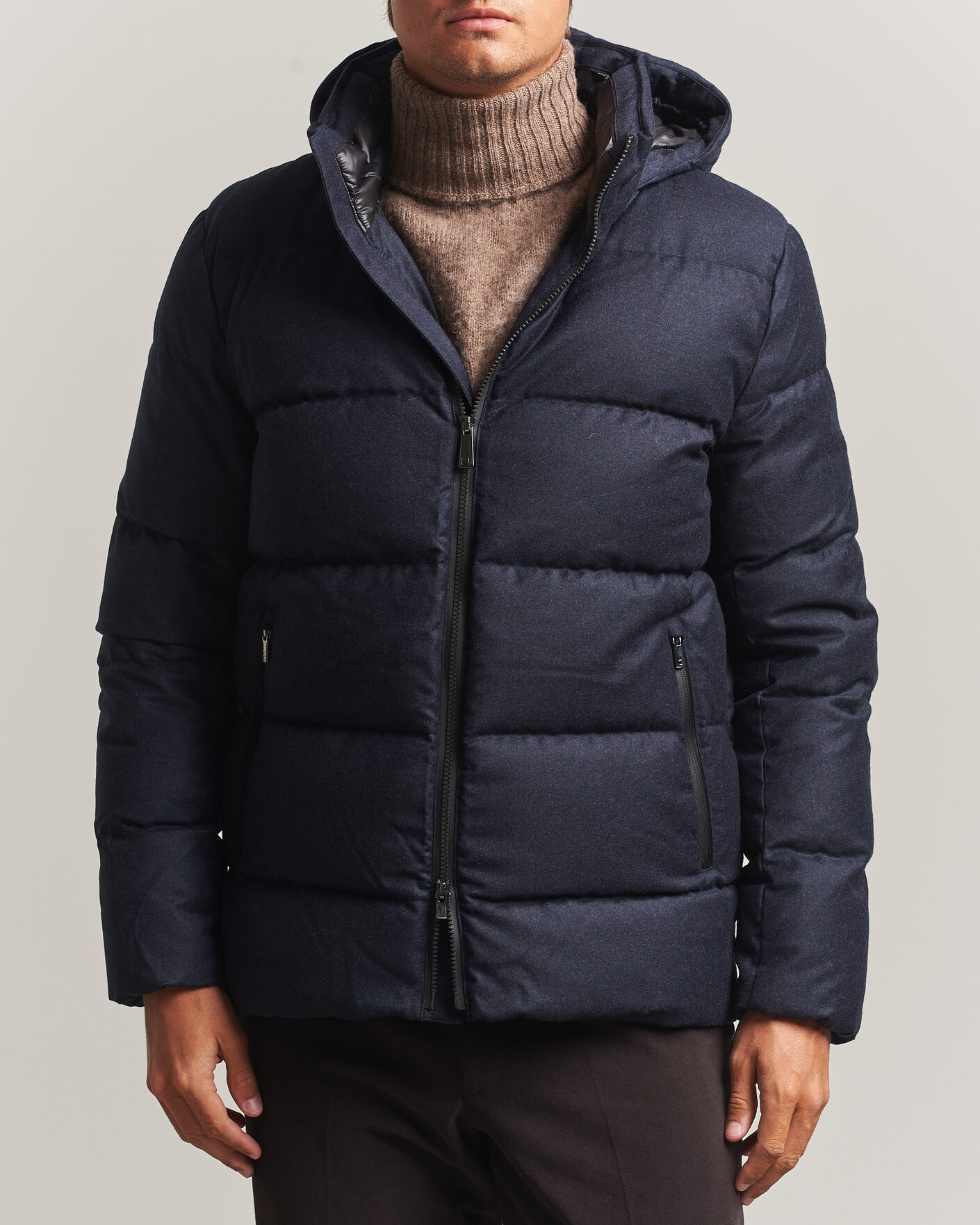 Hombres | Abrigos y chaquetas | UBR | Concord Jacket Savile Navy Melange Wool