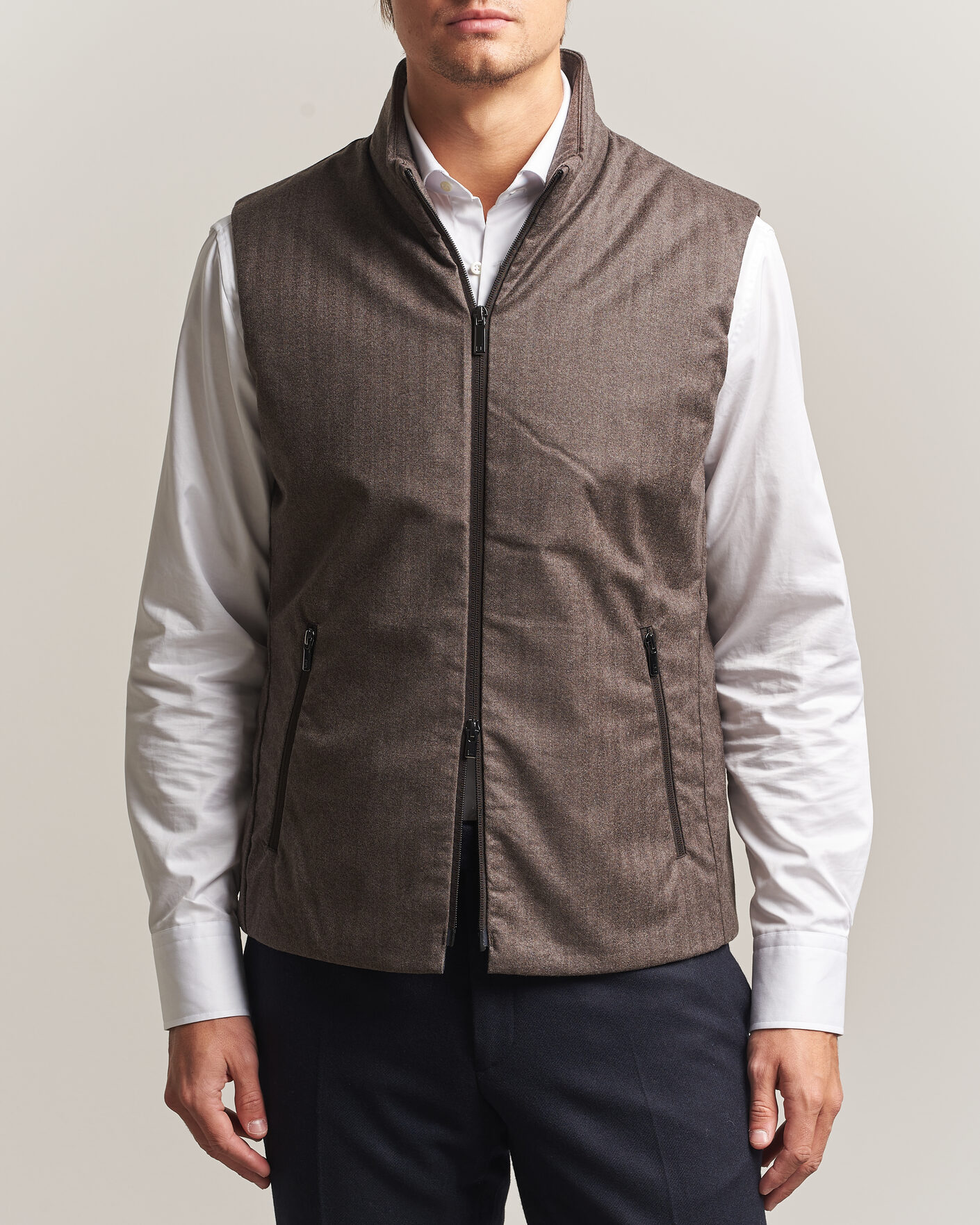 Hombres | Chalecos | UBR | Raptor Lightweight Vest Savile Brown Herringbone