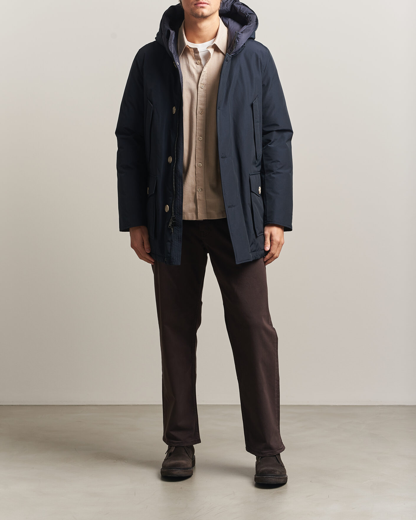Hombres | Abrigos y chaquetas | Woolrich | Arctic Parka No Fur Melton Blue