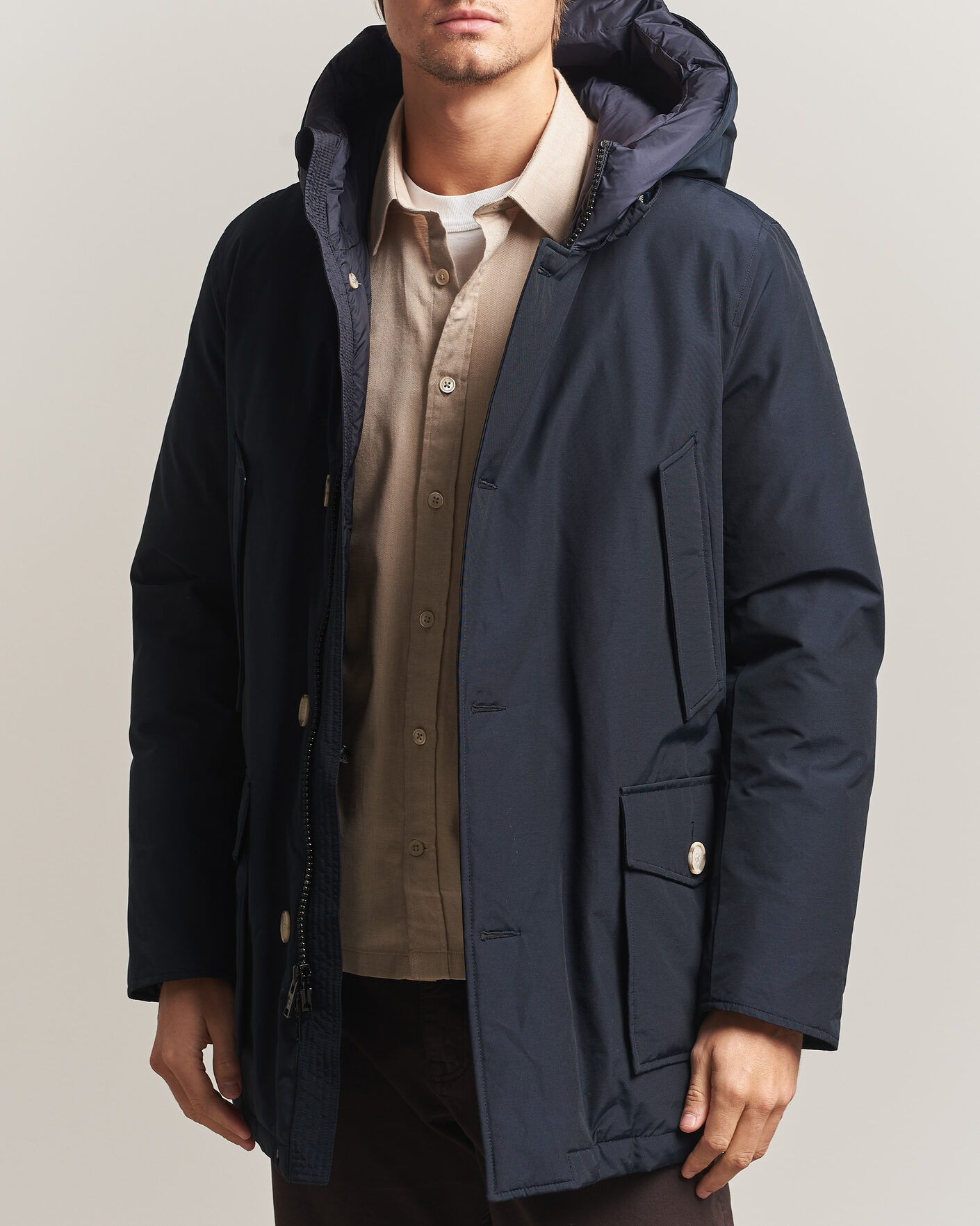Hombres | Abrigos y chaquetas | Woolrich | Arctic Parka No Fur Melton Blue