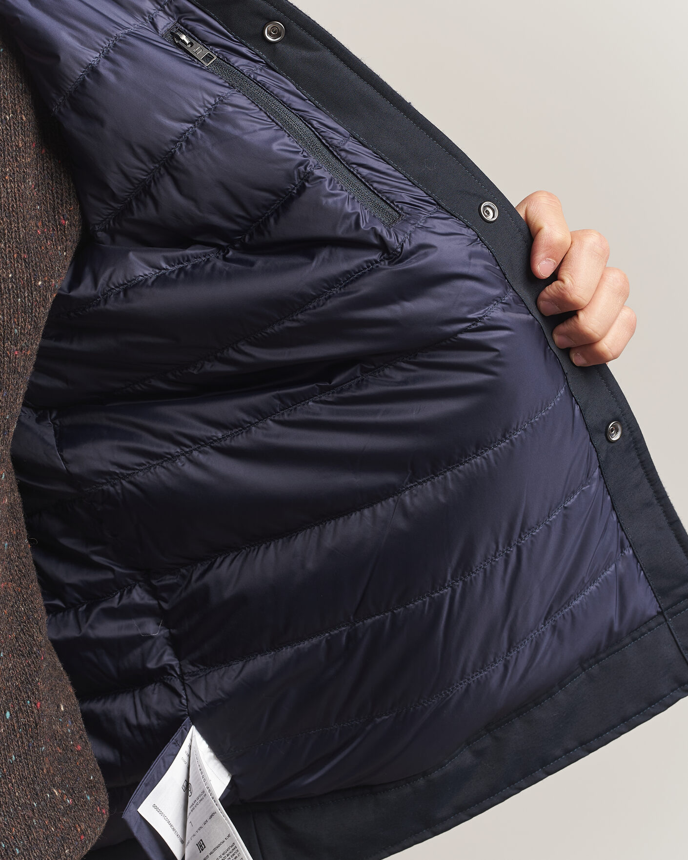 Hombres | Abrigos y chaquetas | Woolrich | Wool Light Padded Keating Shirt Jacket Melton Blue