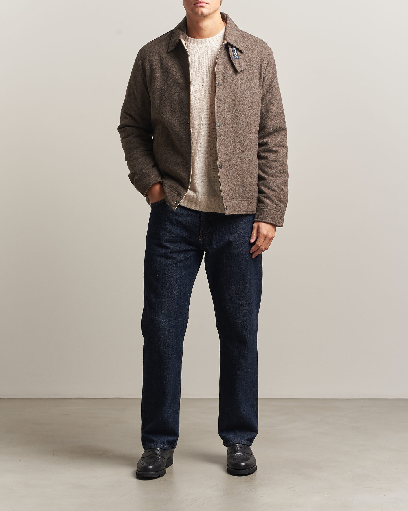 Hombres | Abrigos y chaquetas | Woolrich | Wool Light Padded Keating Shirt Jacket Falcon