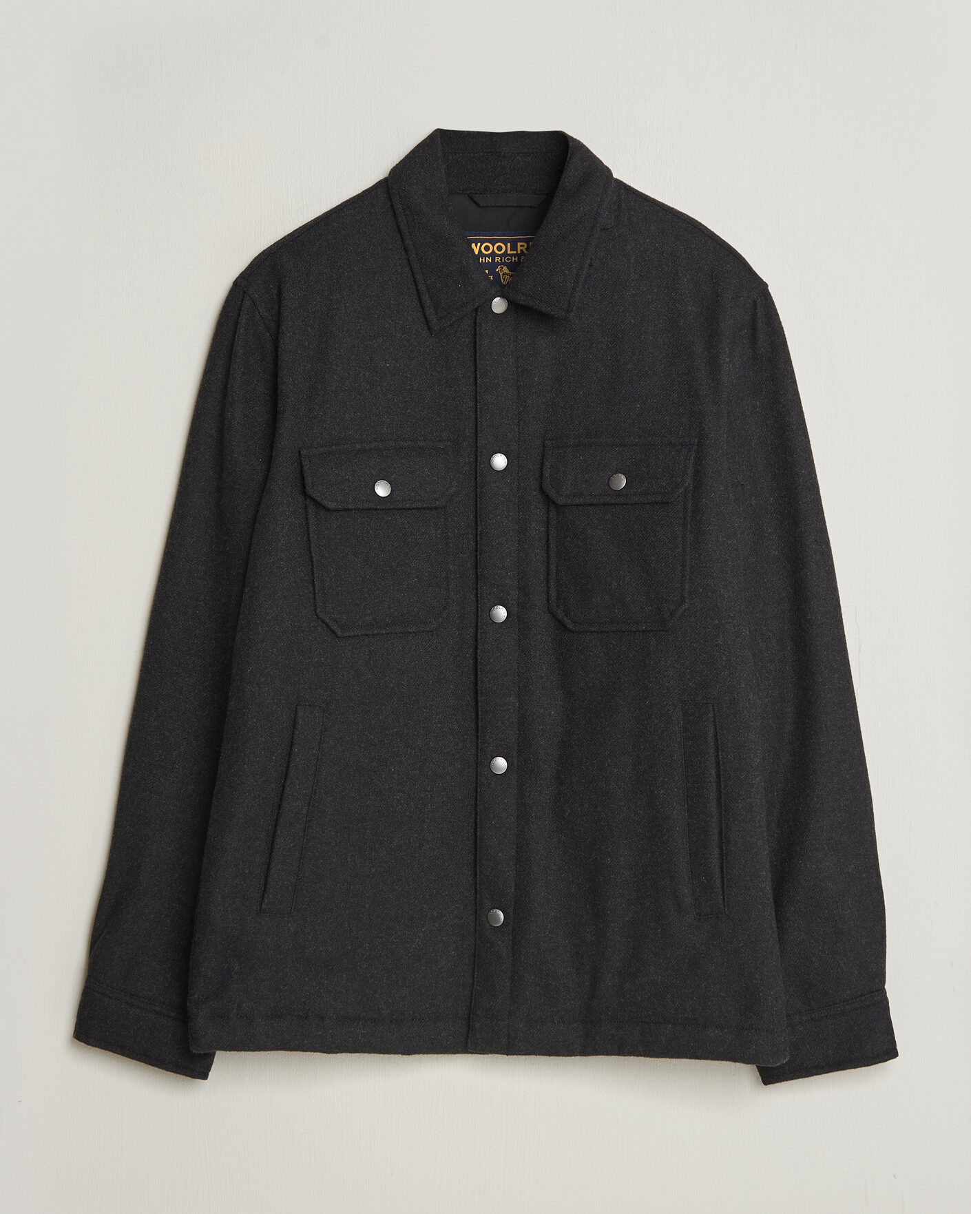 Hombres | Abrigos y chaquetas | Woolrich | Alaskan Wool Light Padded Shirt Jacket Faded Black