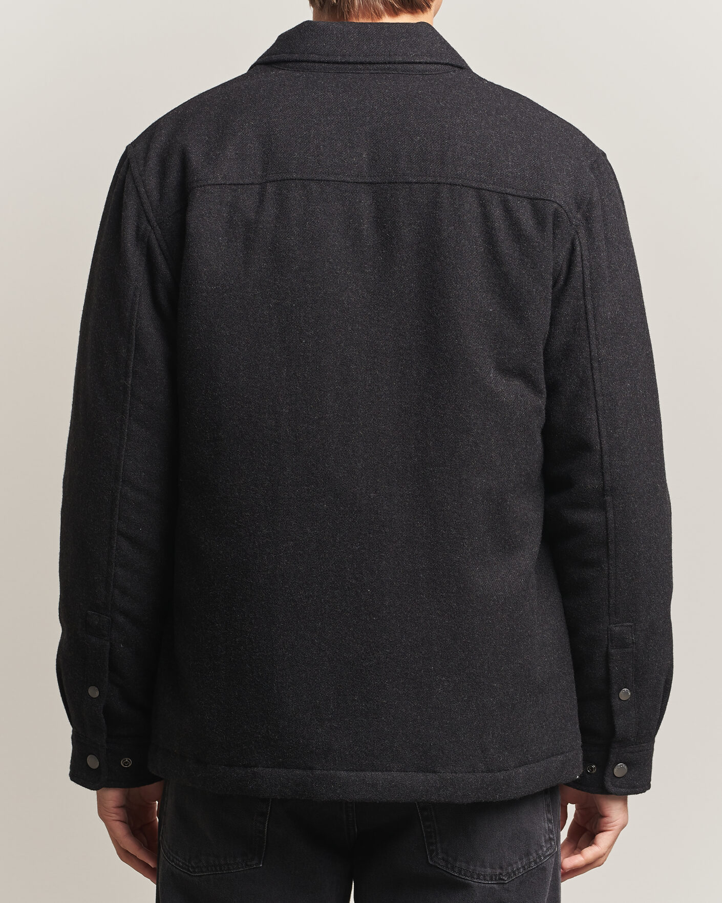 Hombres | Abrigos y chaquetas | Woolrich | Alaskan Wool Light Padded Shirt Jacket Faded Black