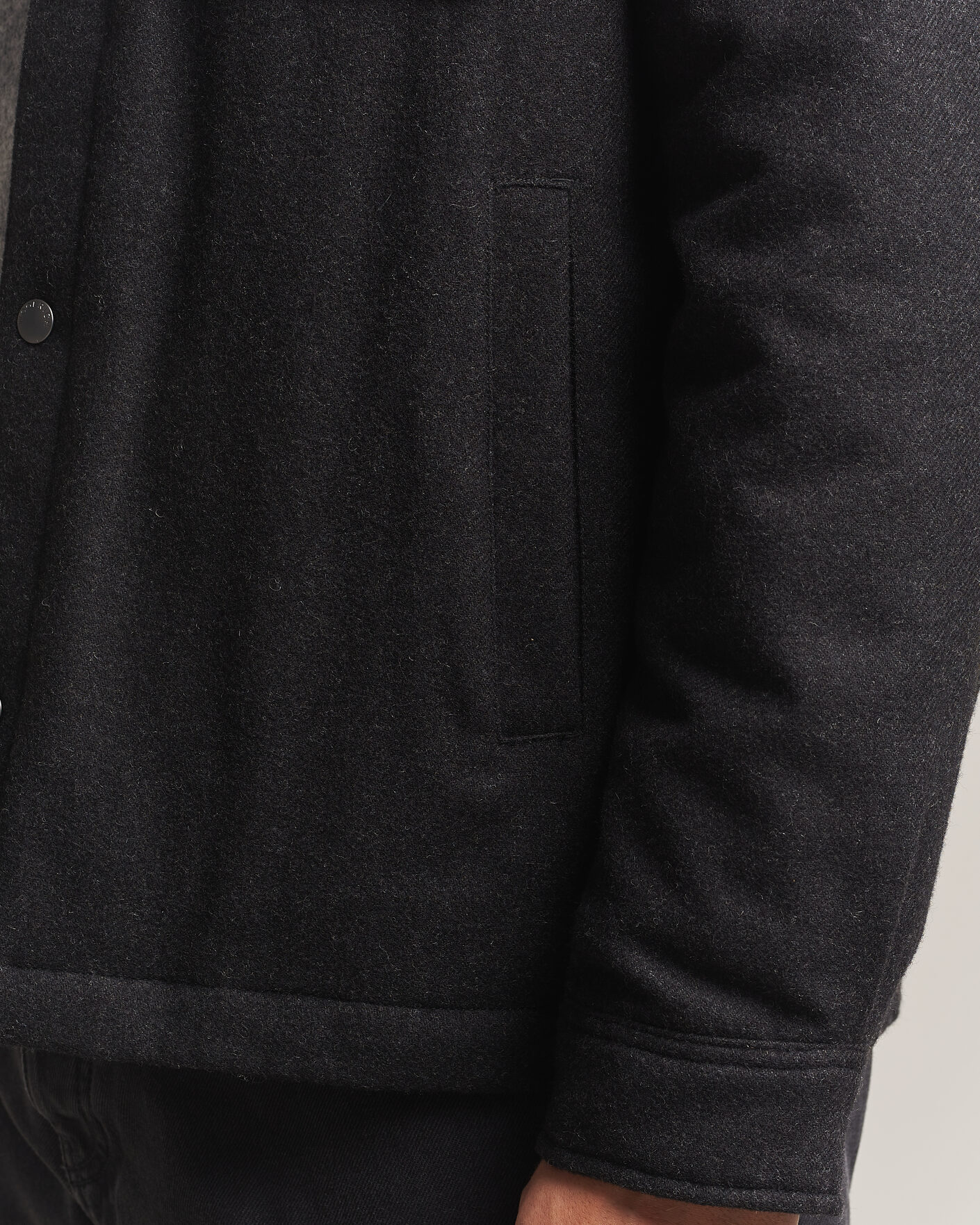 Hombres | Abrigos y chaquetas | Woolrich | Alaskan Wool Light Padded Shirt Jacket Faded Black
