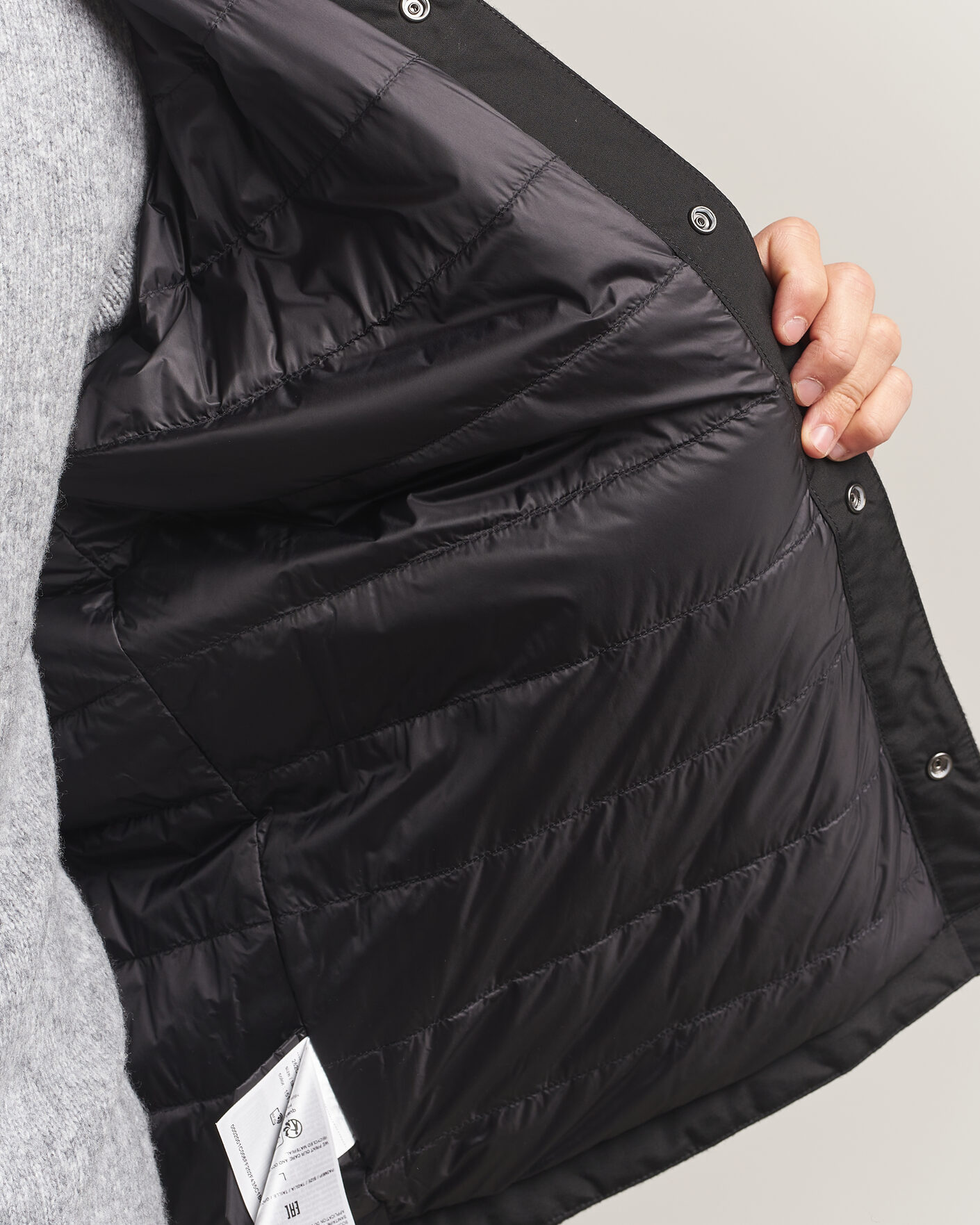 Hombres | Abrigos y chaquetas | Woolrich | Alaskan Wool Light Padded Shirt Jacket Faded Black