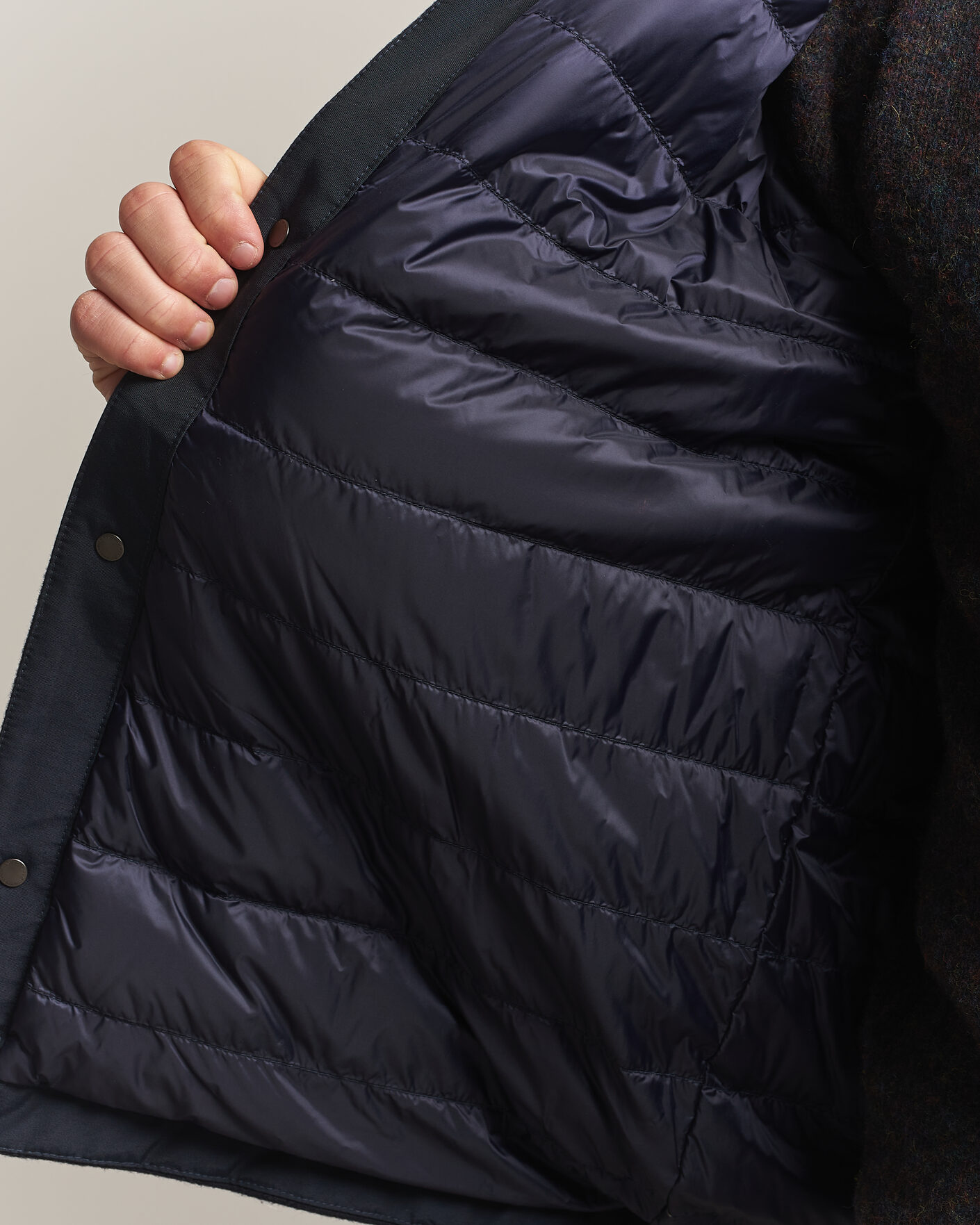 Hombres | Abrigos y chaquetas | Woolrich | Alaskan Wool Light Padded Shirt Jacket Melton Blue