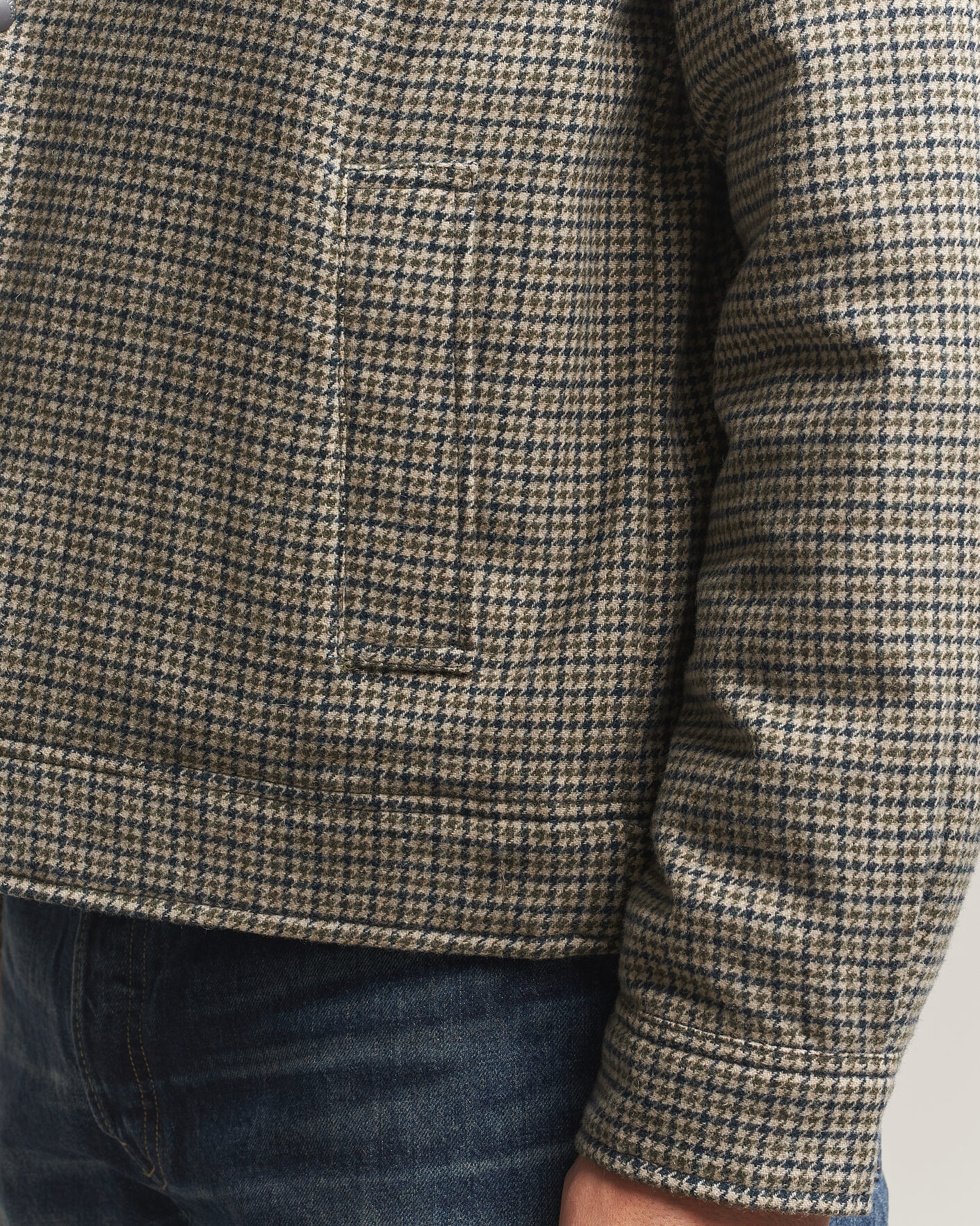 Hombres | Abrigos y chaquetas | Woolrich | Wool Check Light Padded Keating Shirt Jacket Brown