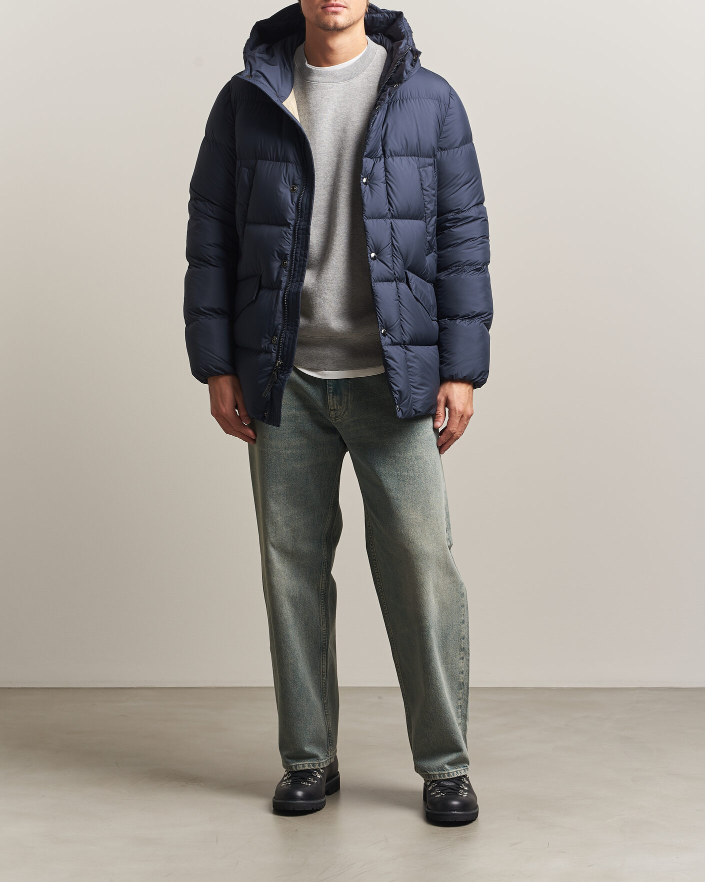 Hombres | Abrigos y chaquetas | Woolrich | Cloud Davis Parka Melton Blue