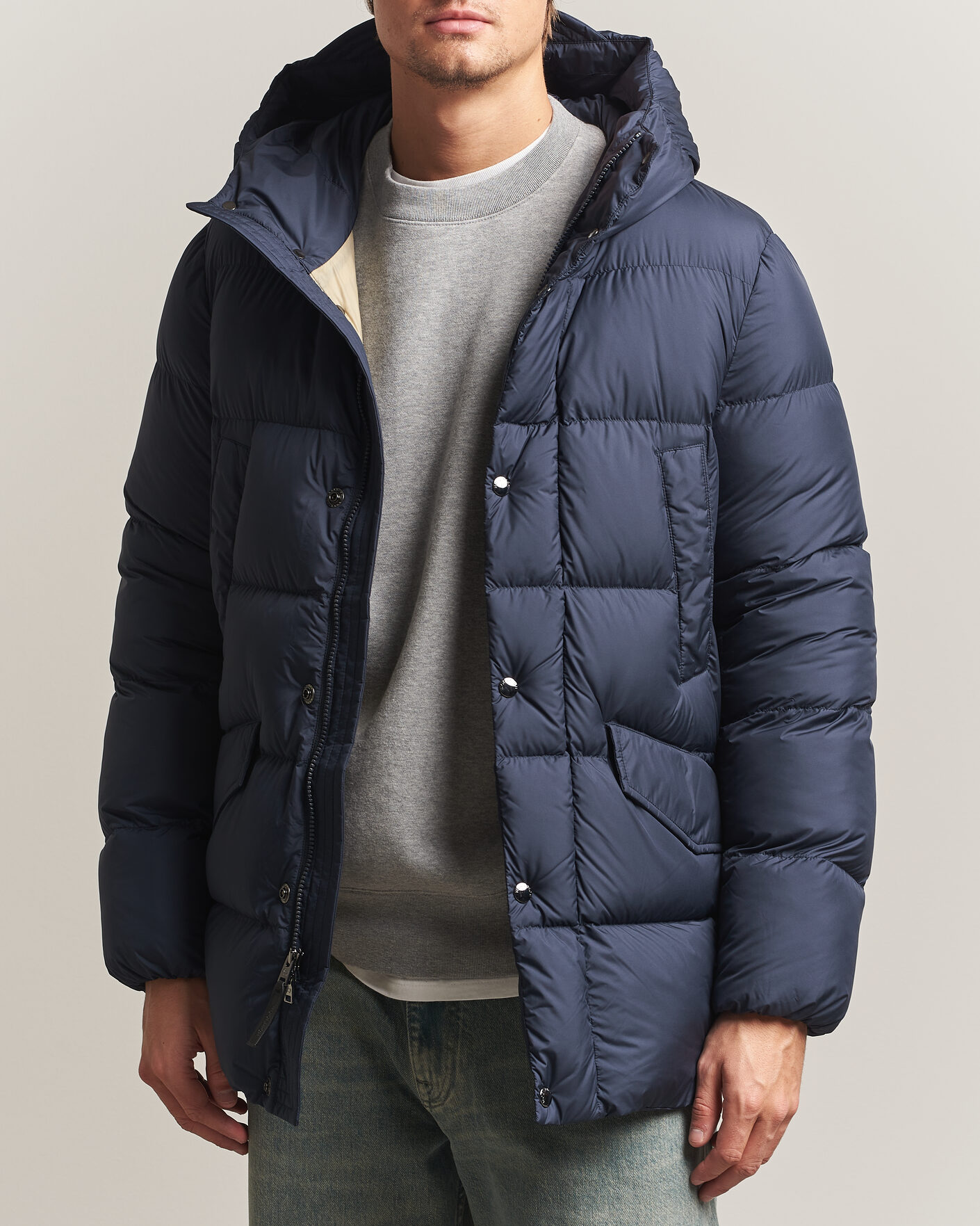 Hombres | Abrigos y chaquetas | Woolrich | Cloud Davis Parka Melton Blue