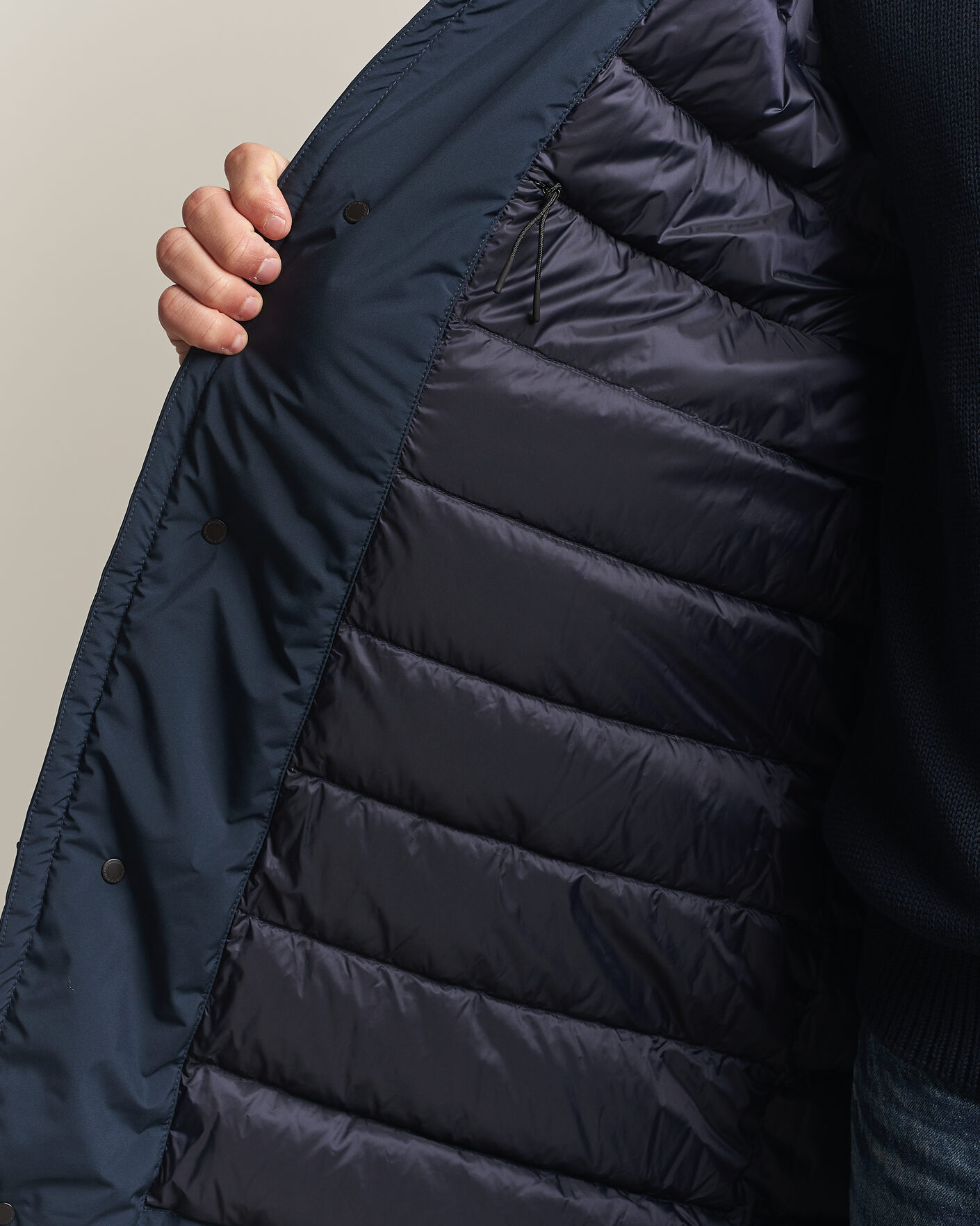 Hombres | Abrigos y chaquetas | Woolrich | Cloud Lamar Light Padded Coat Melton Blue