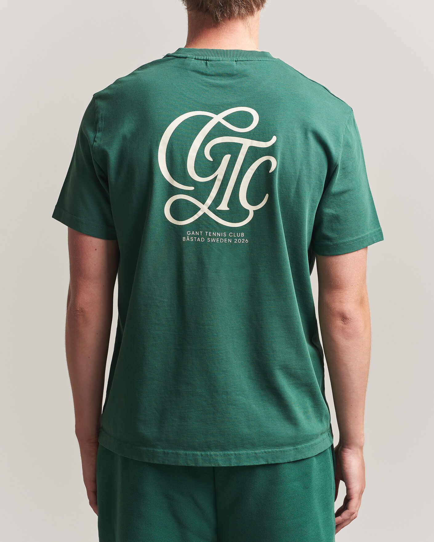 Hombres | Camisetas | Gant | Tournament Crew Neck T-Shirt Green