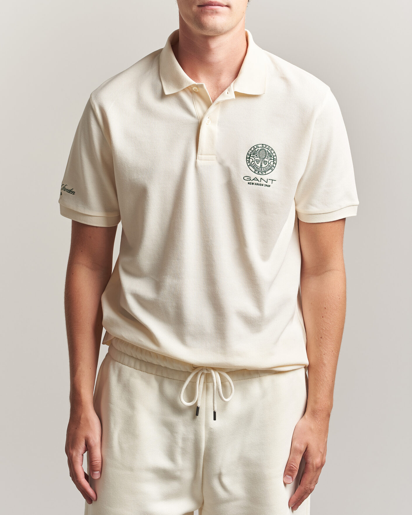 Hombres | Polos | Gant | Tournament Pique Cream