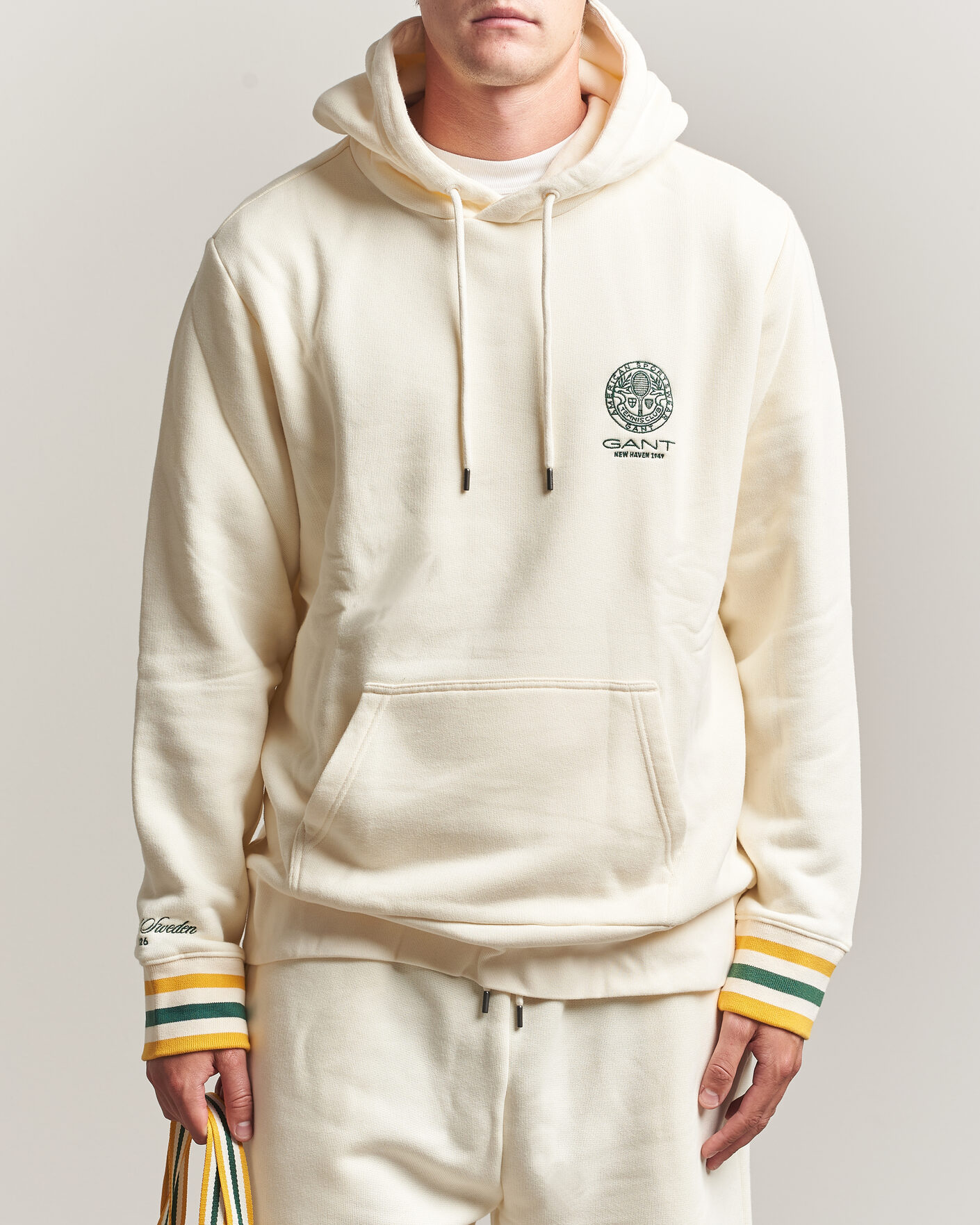Hombres | Jerséis y prendas de punto | Gant | Tournament Hoodie Cream
