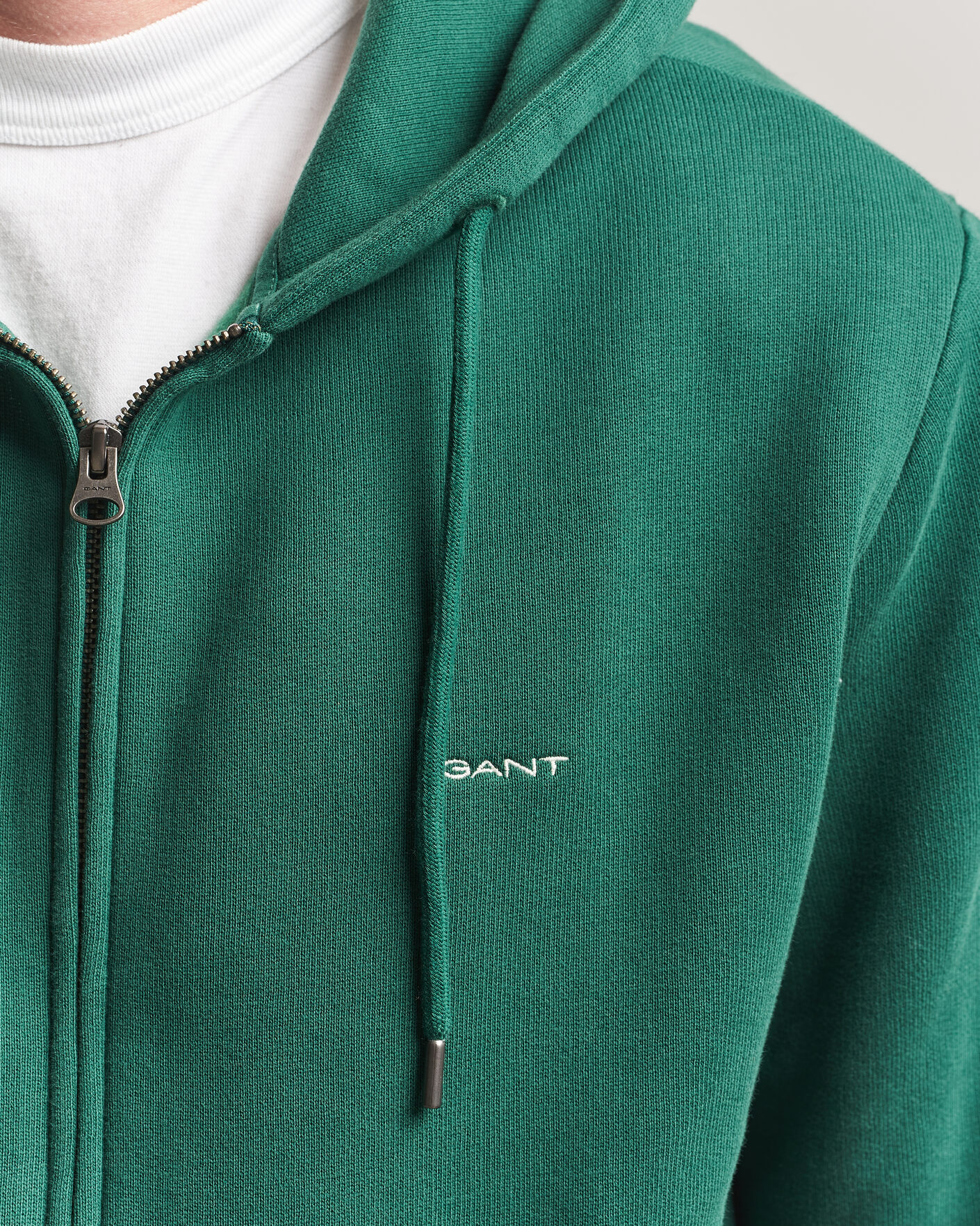 Hombres | Jerséis y prendas de punto | Gant | Tournament Full Zip Hoodie Green