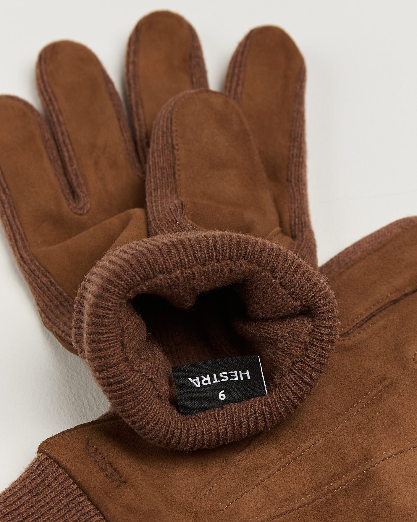 Hombres | Guantes | Hestra | Geoffery Suede Wool Tricot Glove Whiskey