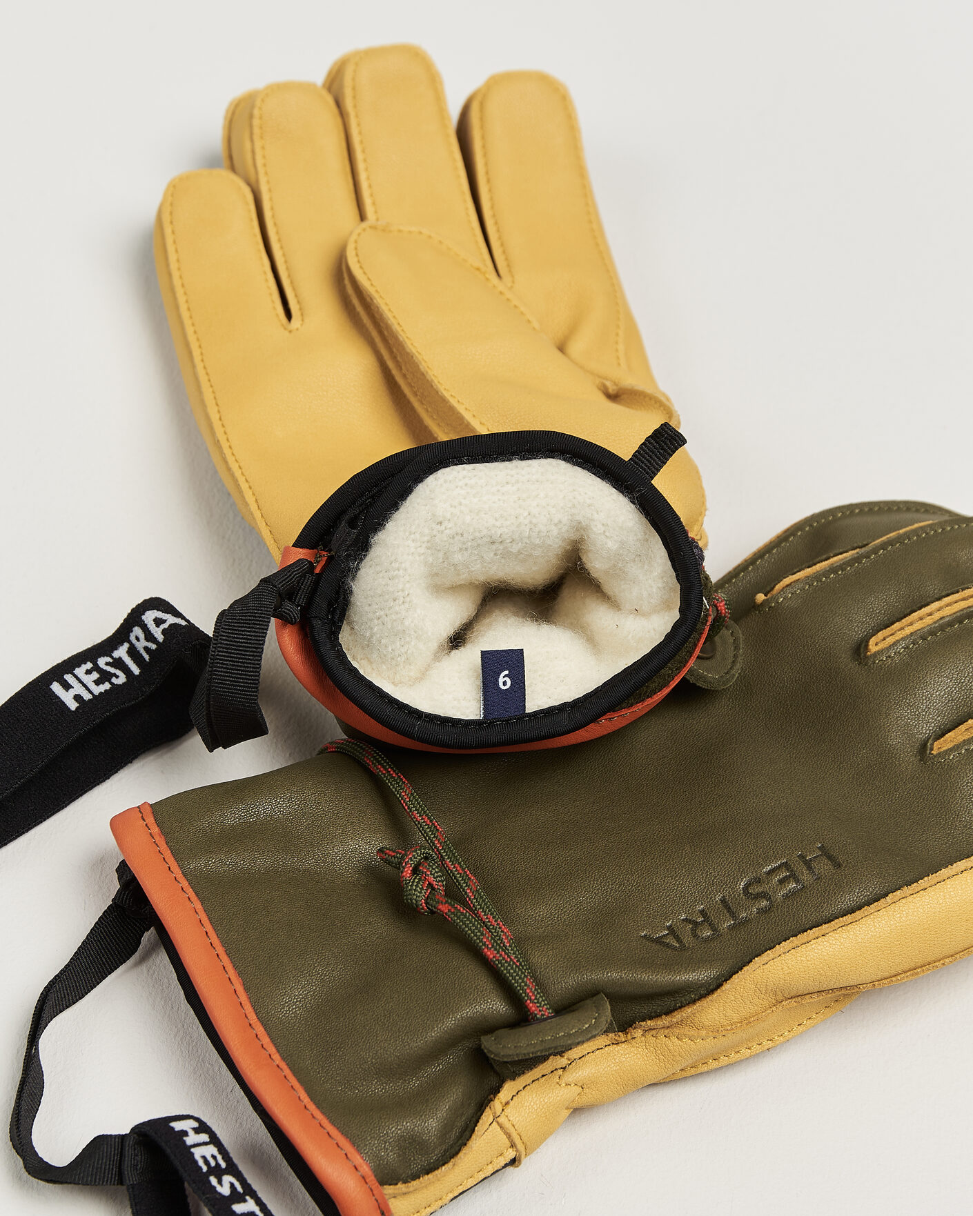 Hombres | Guantes | Hestra | Wakayama Leather Ski Glove Loden/Tan