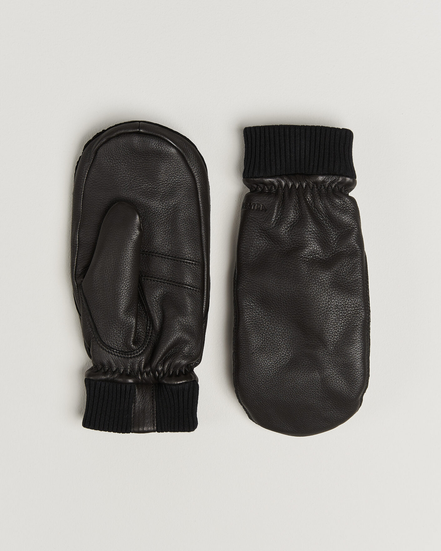 Hombres | Guantes | Hestra | Tore Deerskin Primaloft Lined Mitt Black
