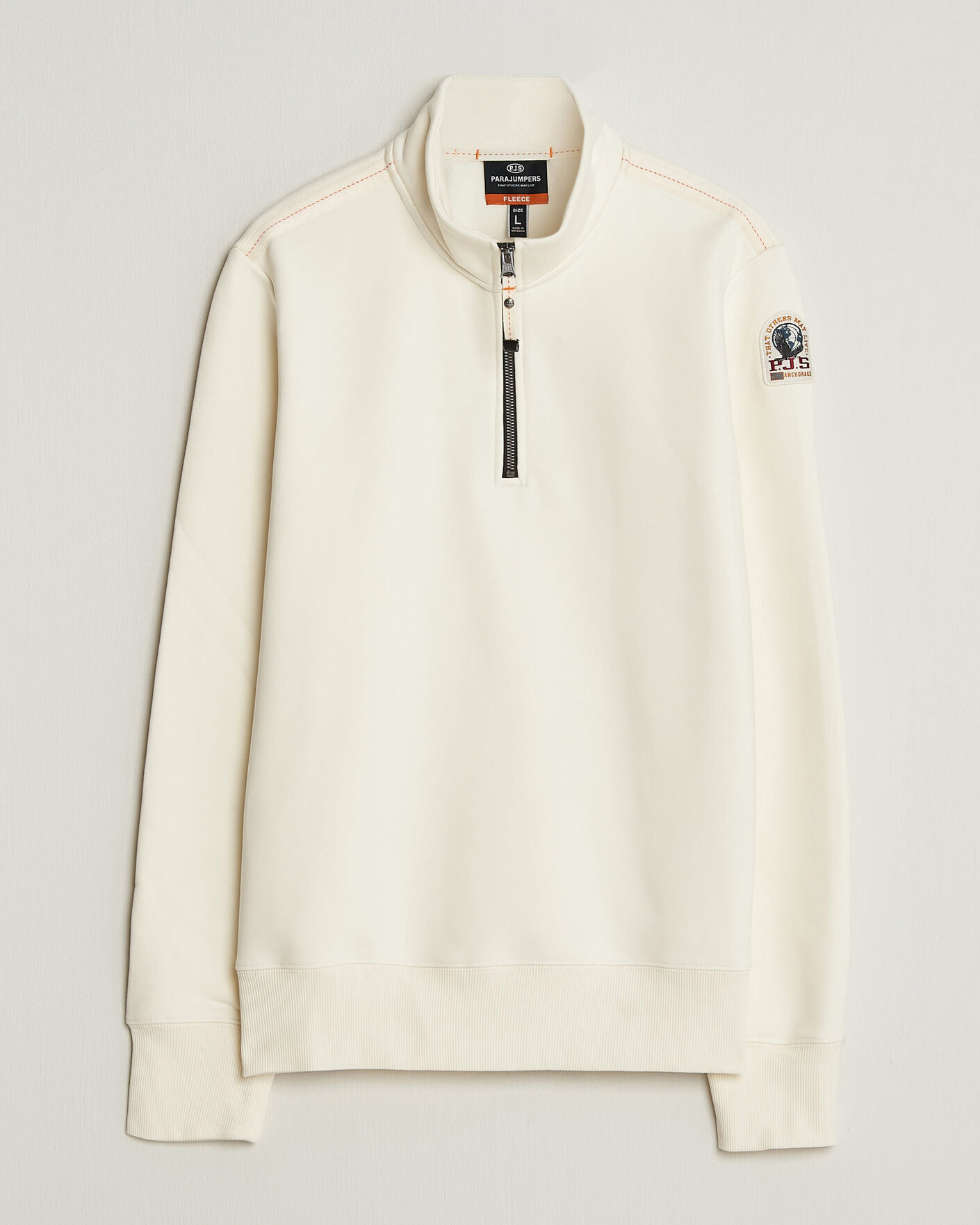Hombres | Jerséis y prendas de punto | Parajumpers | Broad Peak Super Easy Half Zip Sweatshirt Warm Ivory