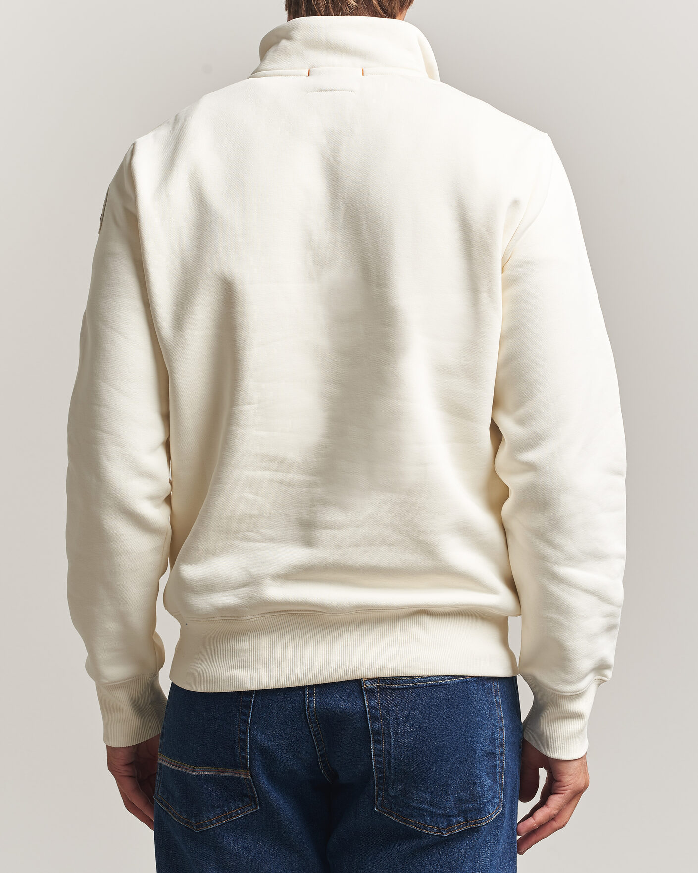 Hombres | Jerséis y prendas de punto | Parajumpers | Broad Peak Super Easy Half Zip Sweatshirt Warm Ivory