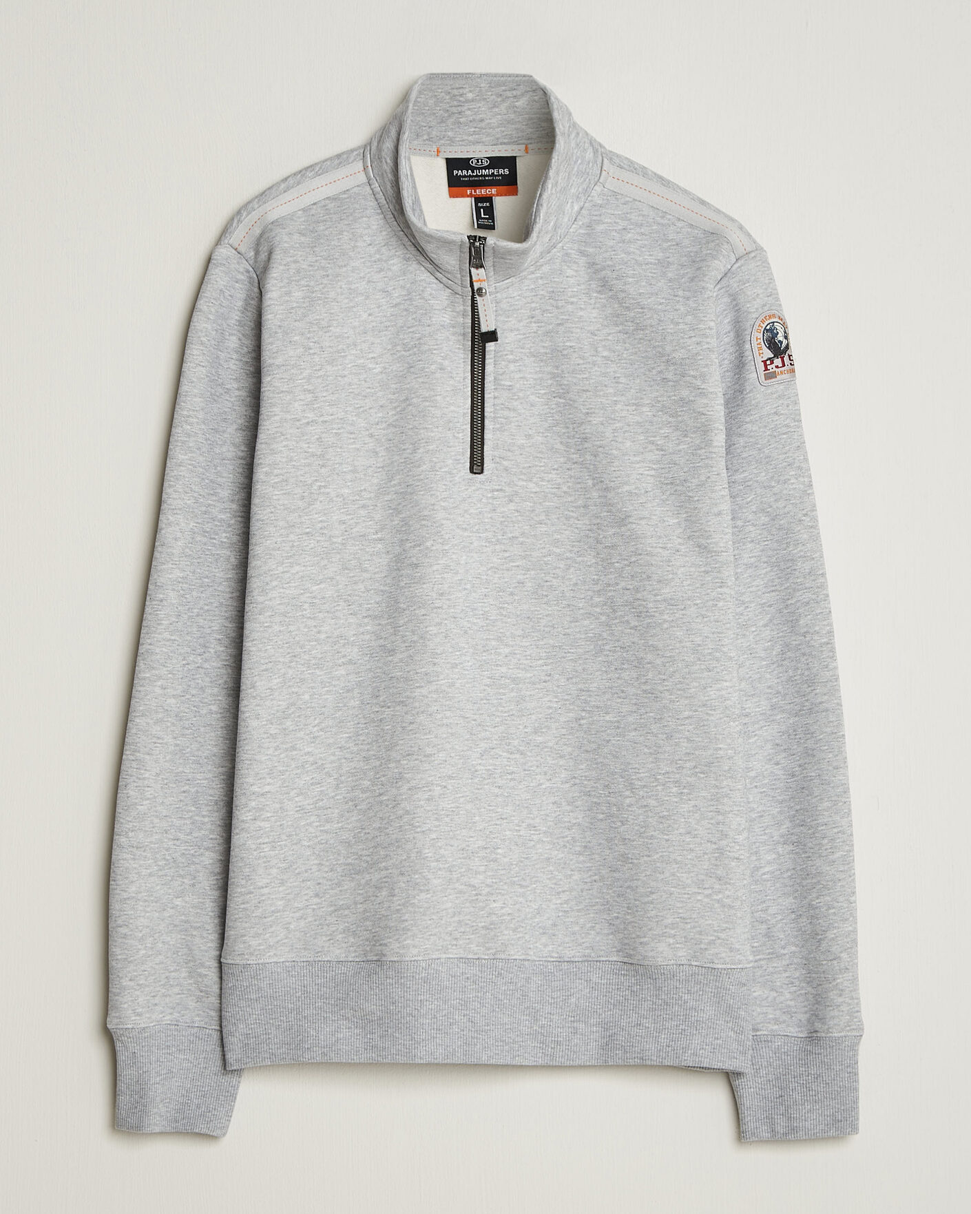 Hombres | Jerséis y prendas de punto | Parajumpers | Broad Peak Super Easy Half Zip Sweatshirt Ash Grey Melange