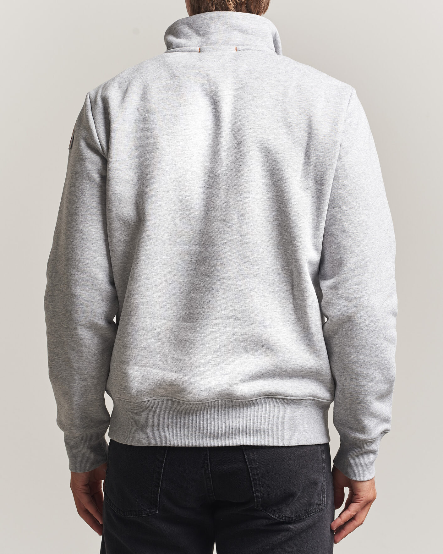 Hombres | Jerséis y prendas de punto | Parajumpers | Broad Peak Super Easy Half Zip Sweatshirt Ash Grey Melange