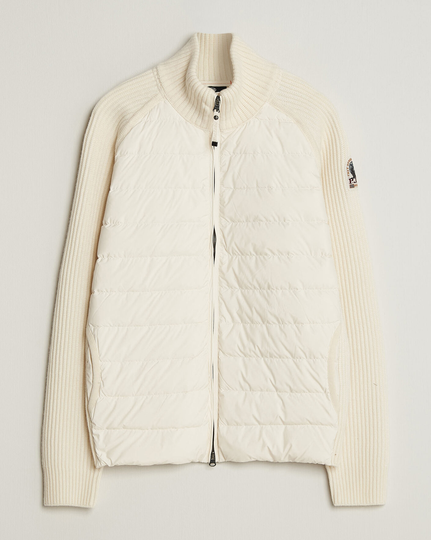 Hombres | Abrigos y chaquetas | Parajumpers | Olmo Rib Knitted Hybrid Jacket Warm Ivory