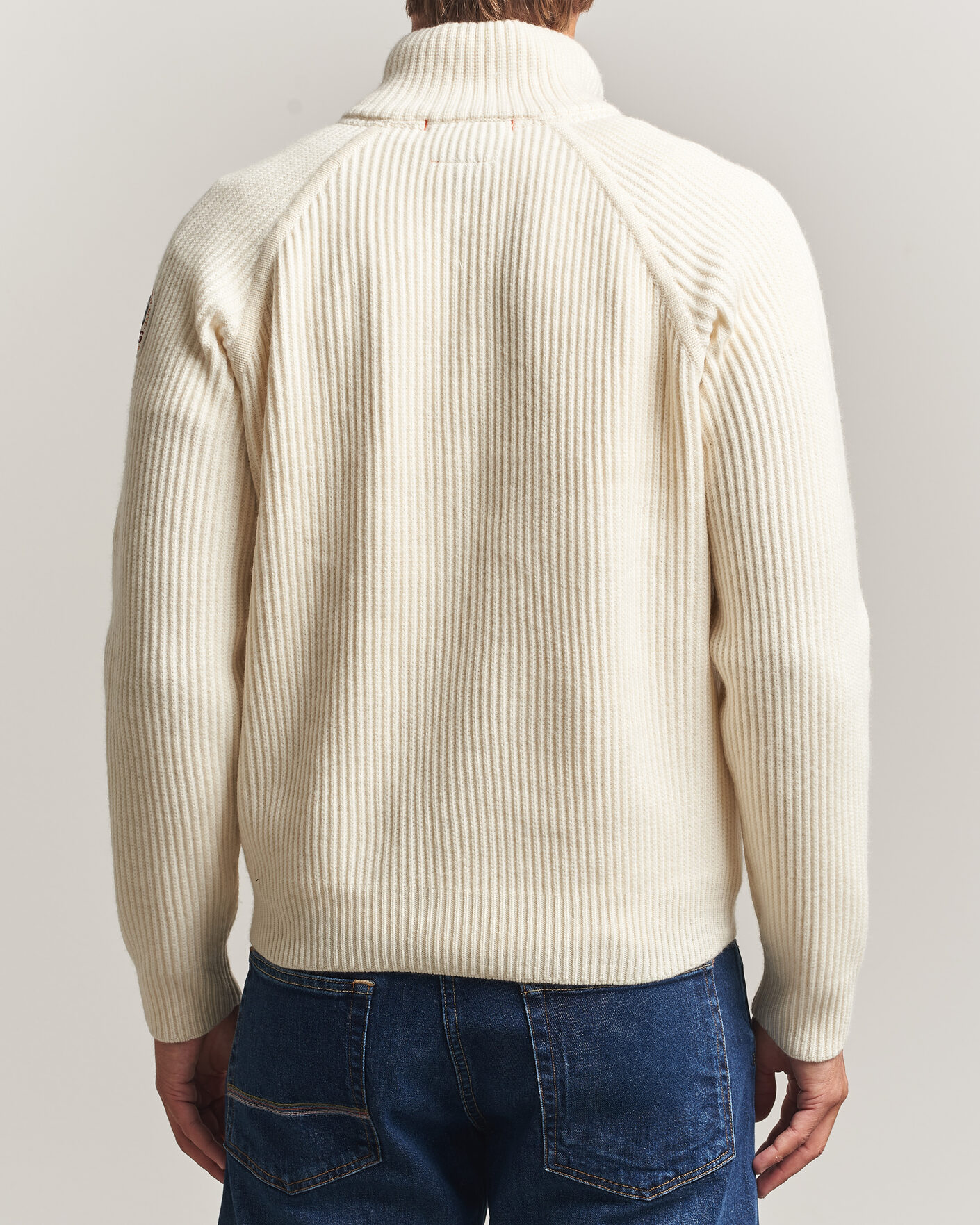 Hombres | Abrigos y chaquetas | Parajumpers | Olmo Rib Knitted Hybrid Jacket Warm Ivory