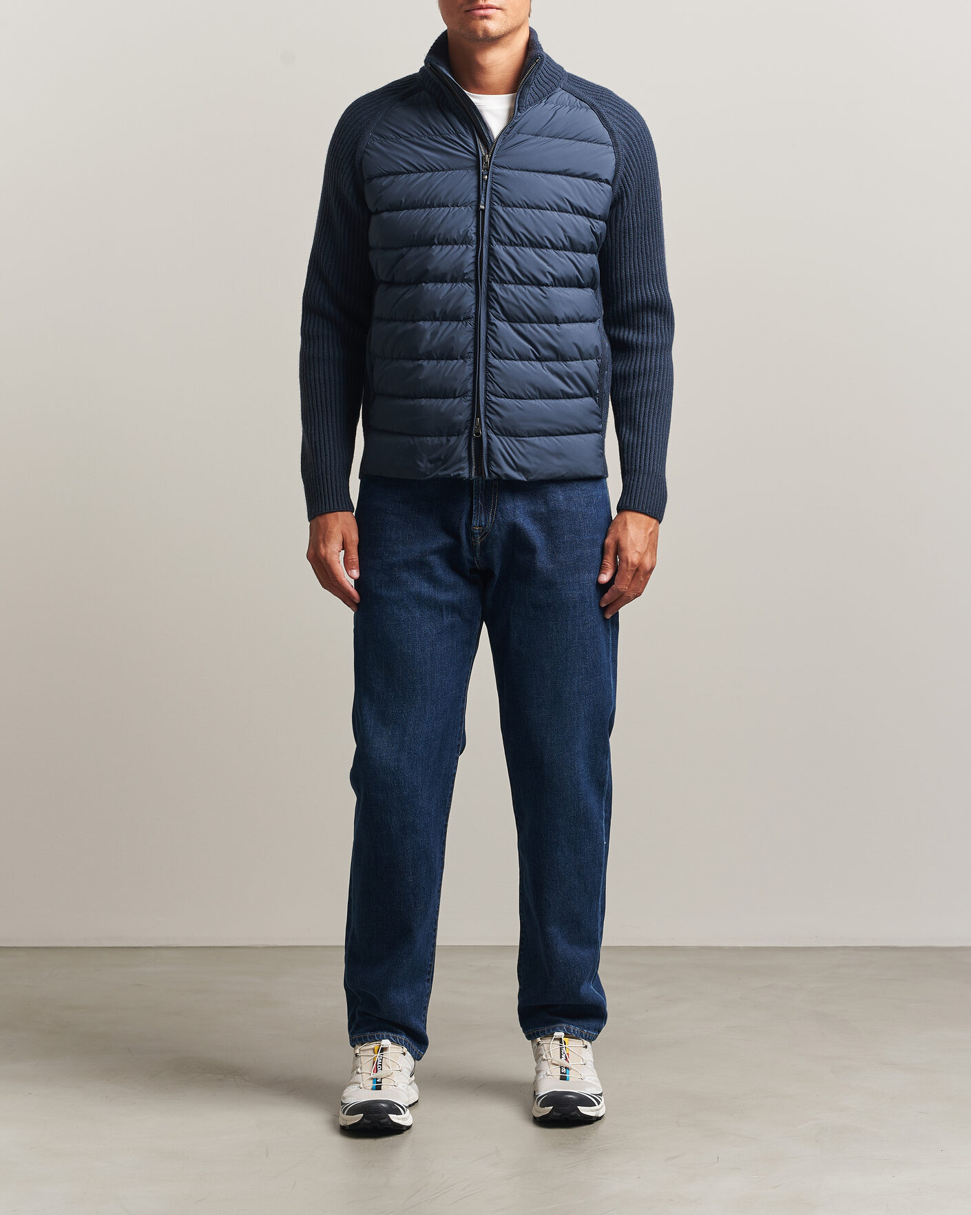 Hombres | Abrigos y chaquetas | Parajumpers | Olmo Rib Knitted Hybrid Jacket Nine Iron