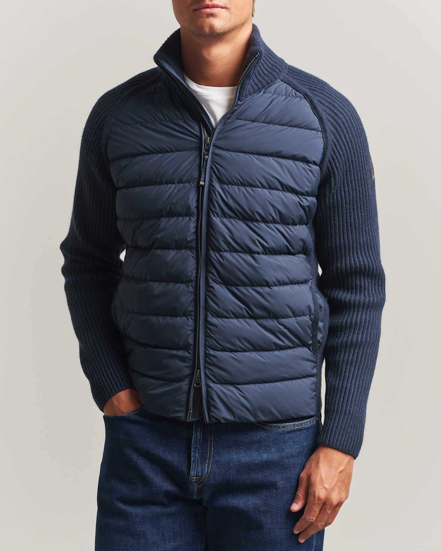 Hombres | Abrigos y chaquetas | Parajumpers | Olmo Rib Knitted Hybrid Jacket Nine Iron