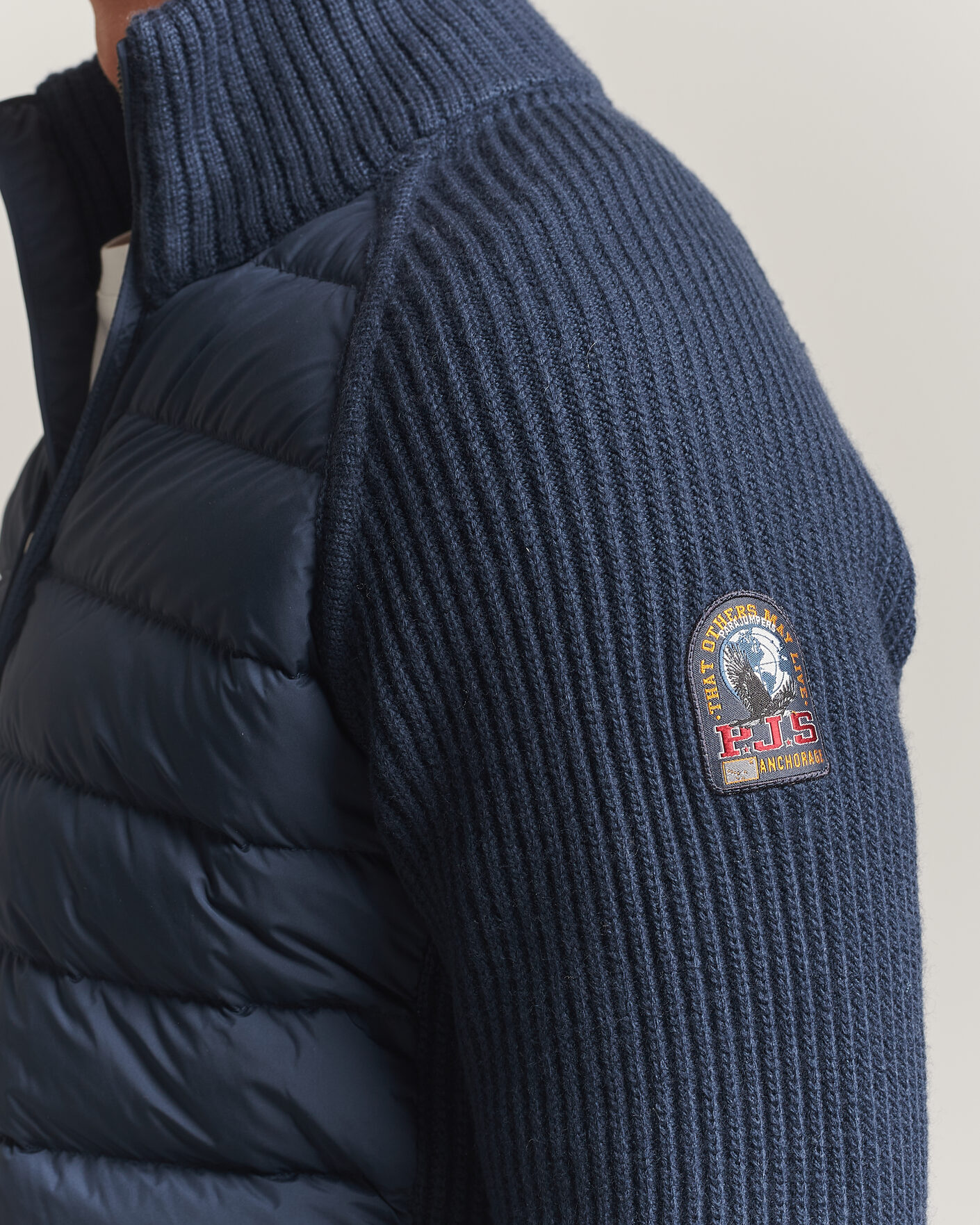 Hombres | Abrigos y chaquetas | Parajumpers | Olmo Rib Knitted Hybrid Jacket Nine Iron