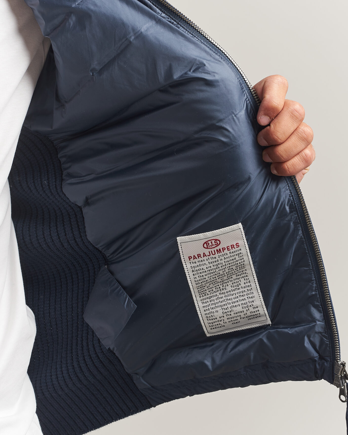 Hombres | Abrigos y chaquetas | Parajumpers | Olmo Rib Knitted Hybrid Jacket Nine Iron