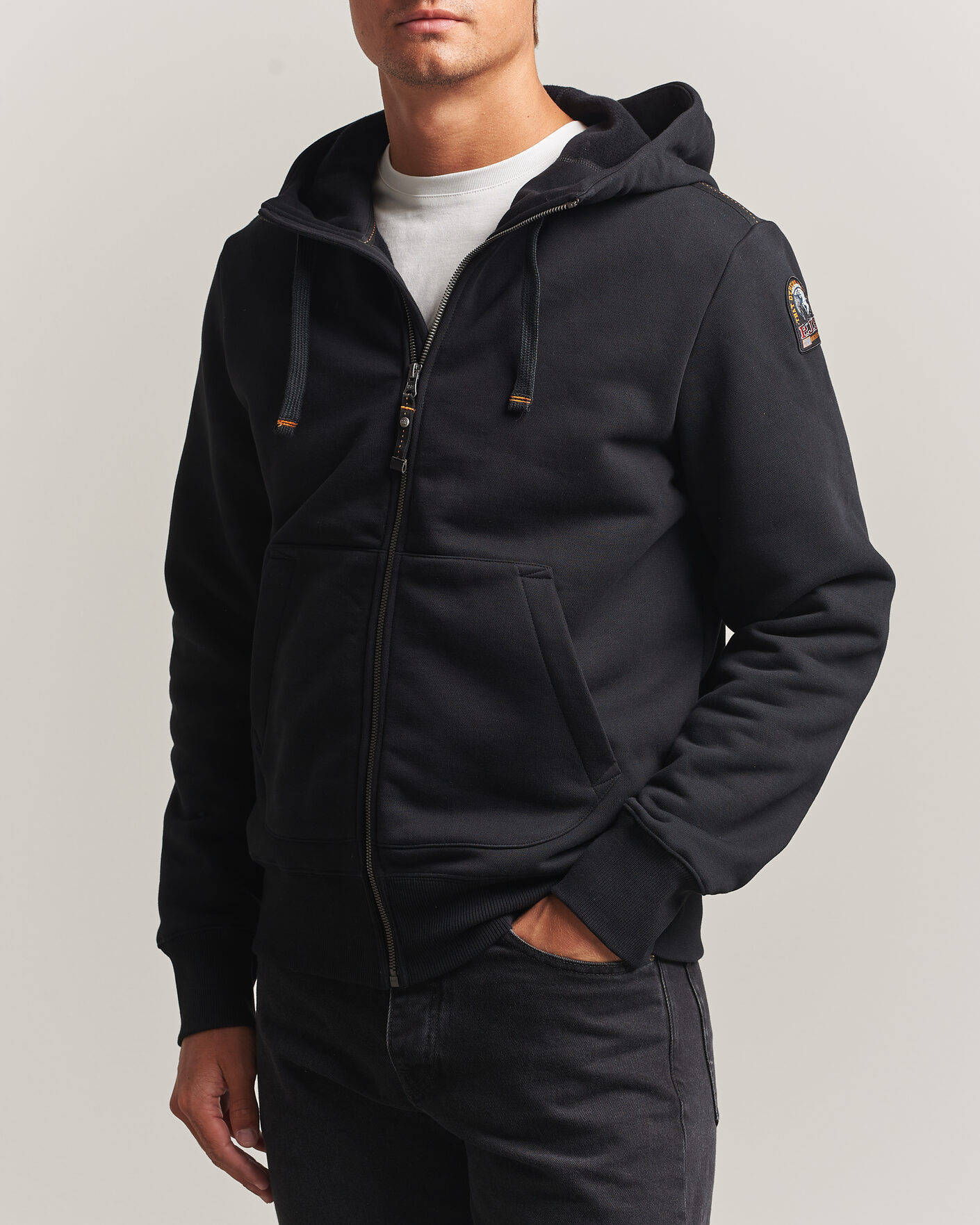 Hombres | Jerséis y prendas de punto | Parajumpers | Charlie Super Easy Full Zip Black