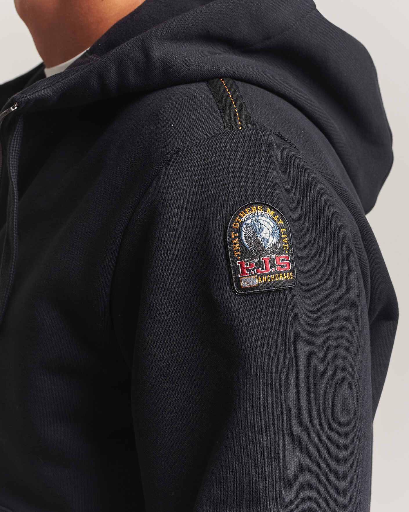 Hombres | Jerséis y prendas de punto | Parajumpers | Charlie Super Easy Full Zip Black