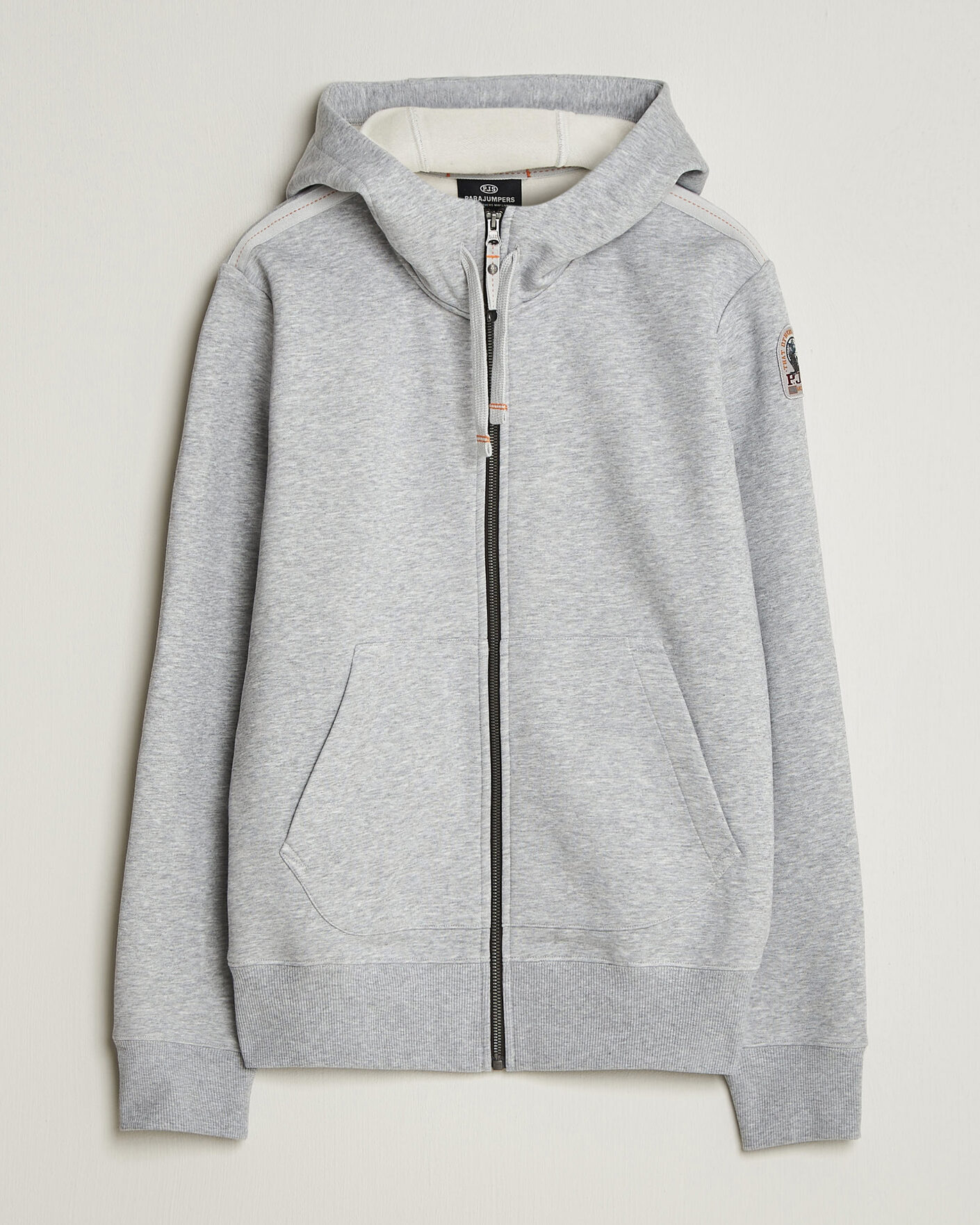 Hombres | Jerséis y prendas de punto | Parajumpers | Charlie Super Easy Full Zip Ash Grey Melange