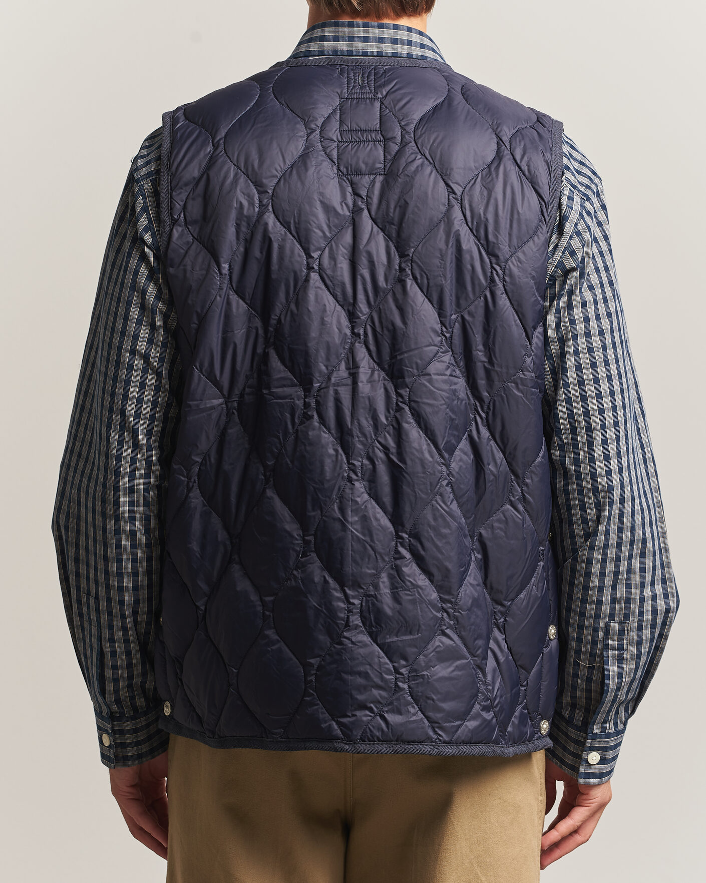 Hombres | Chalecos | TAION | Military Crew Neck Down Vest Dark Navy