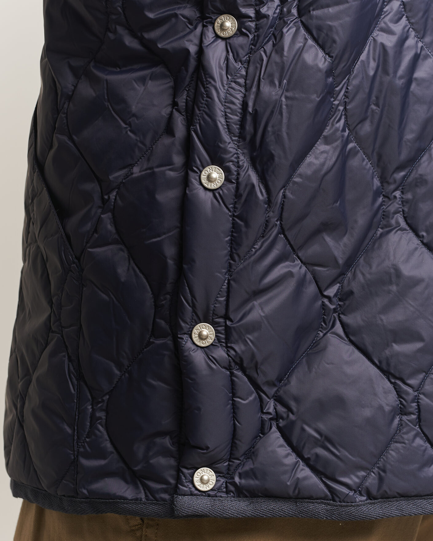 Hombres | Chalecos | TAION | Military Crew Neck Down Vest Dark Navy